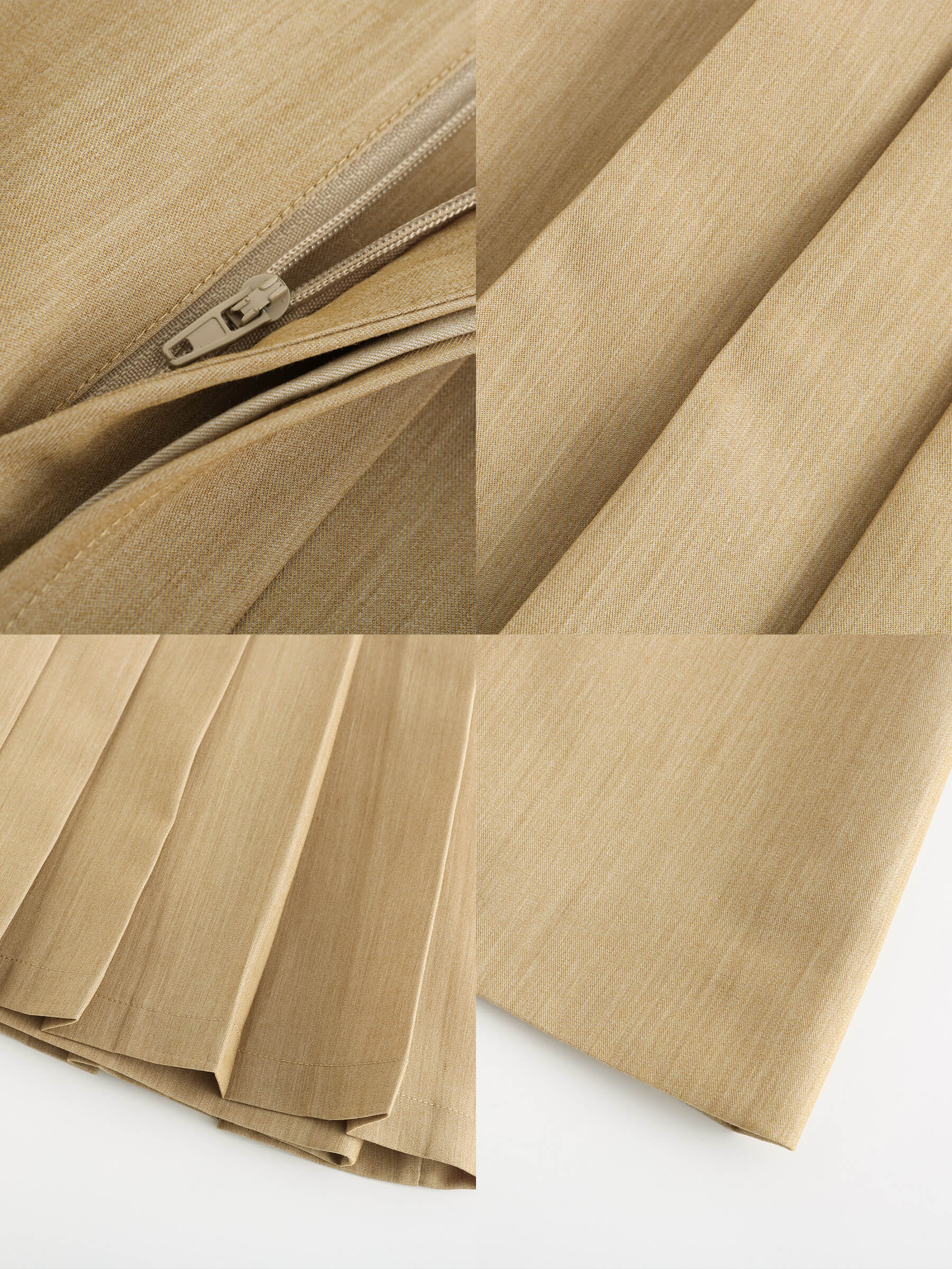 Irregular Pleated A-line Skirt - Image 8