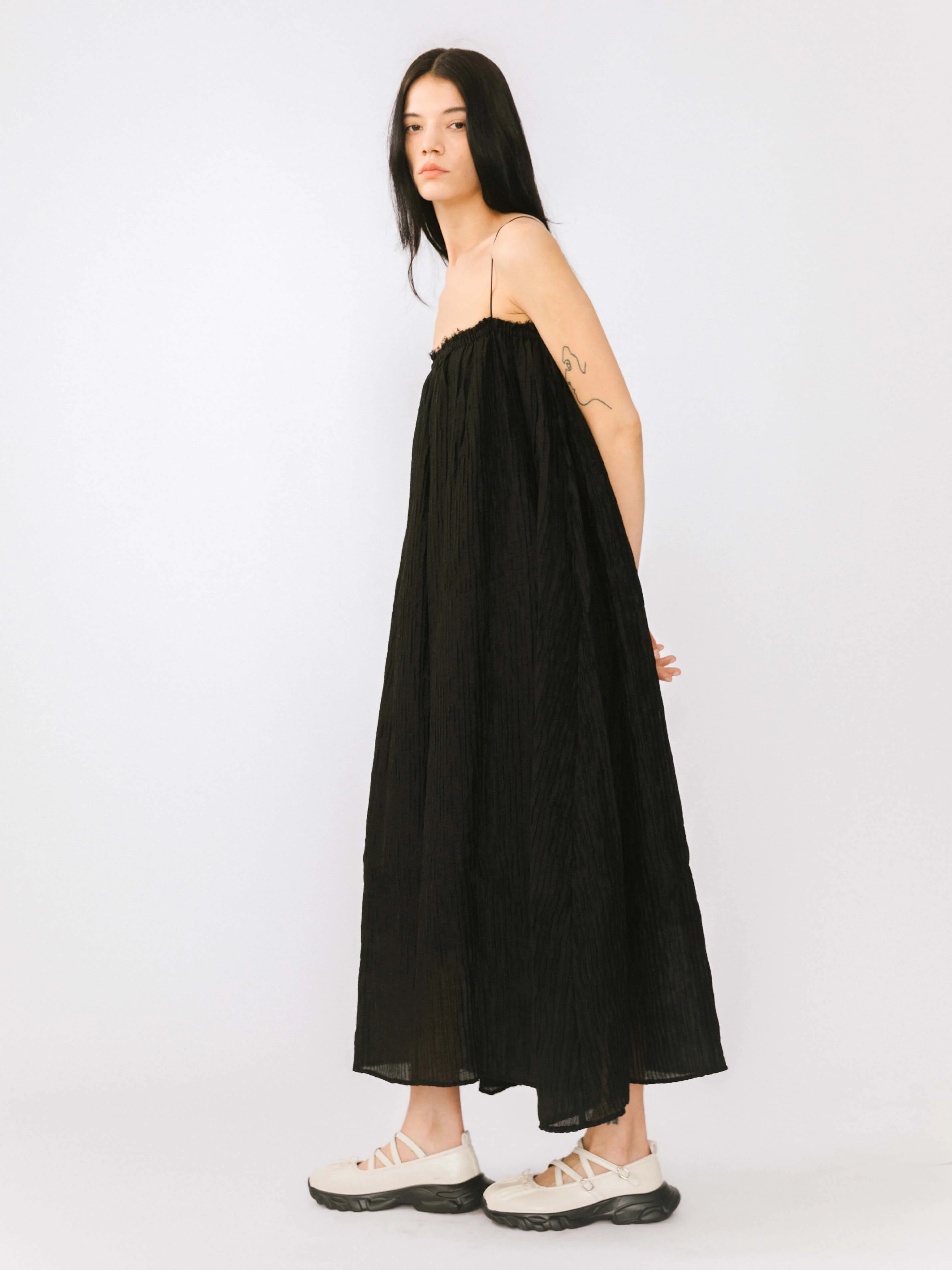 Spaghetti Strap A-line Maxi Dress - Image 19