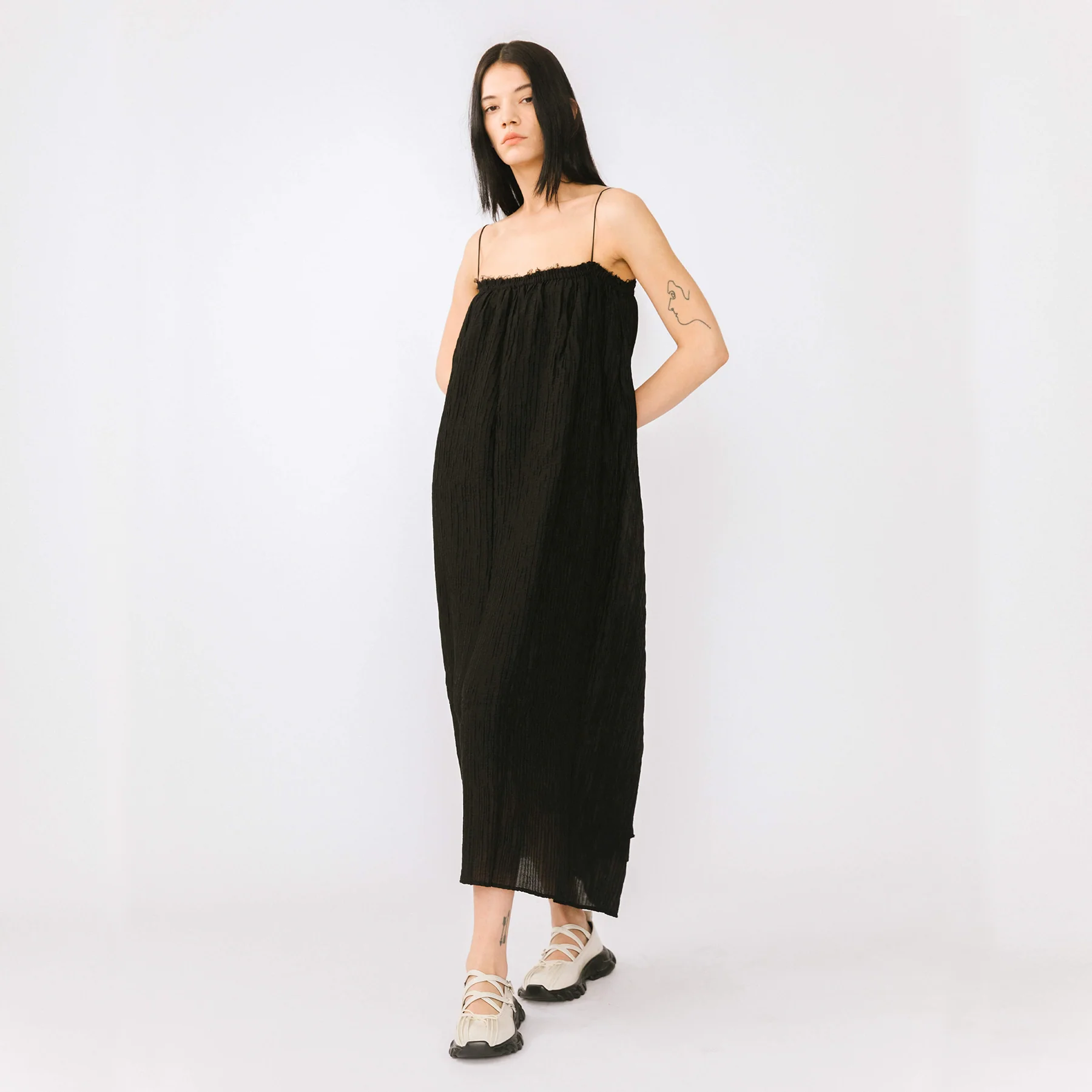 Spaghetti Strap A-line Maxi Dress - Image 21