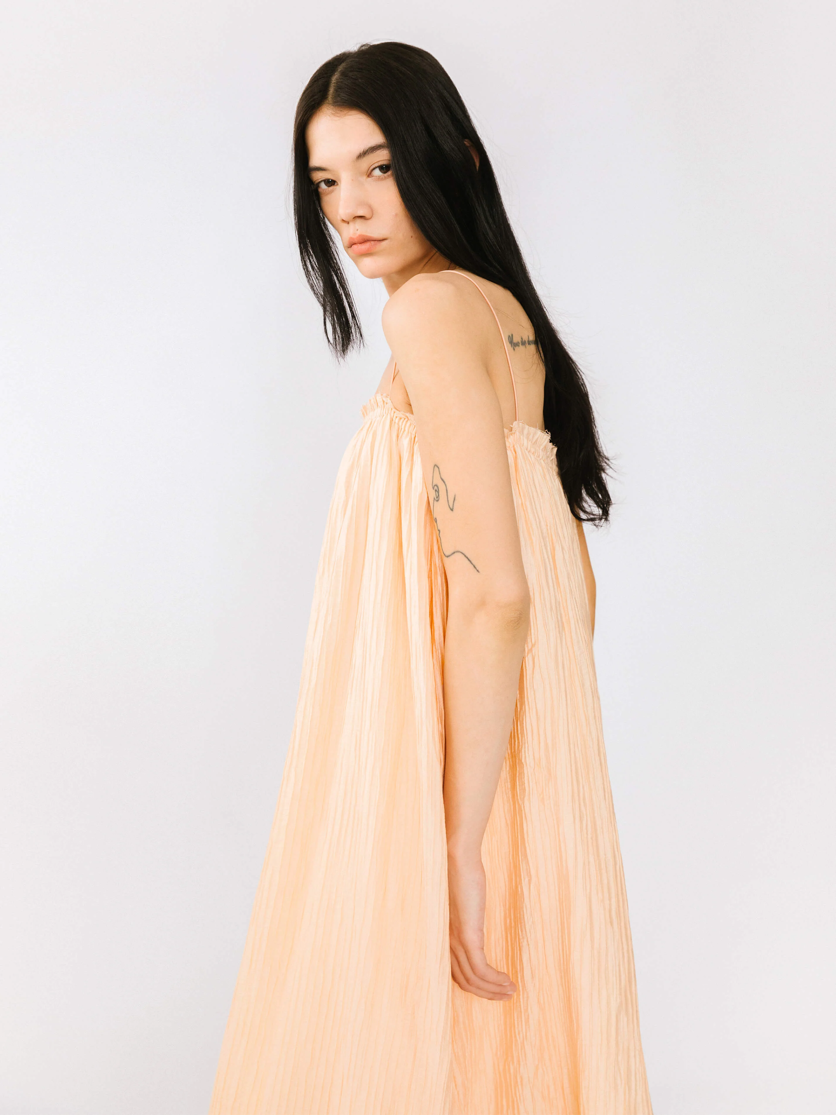 Spaghetti Strap A-line Maxi Dress - Image 4