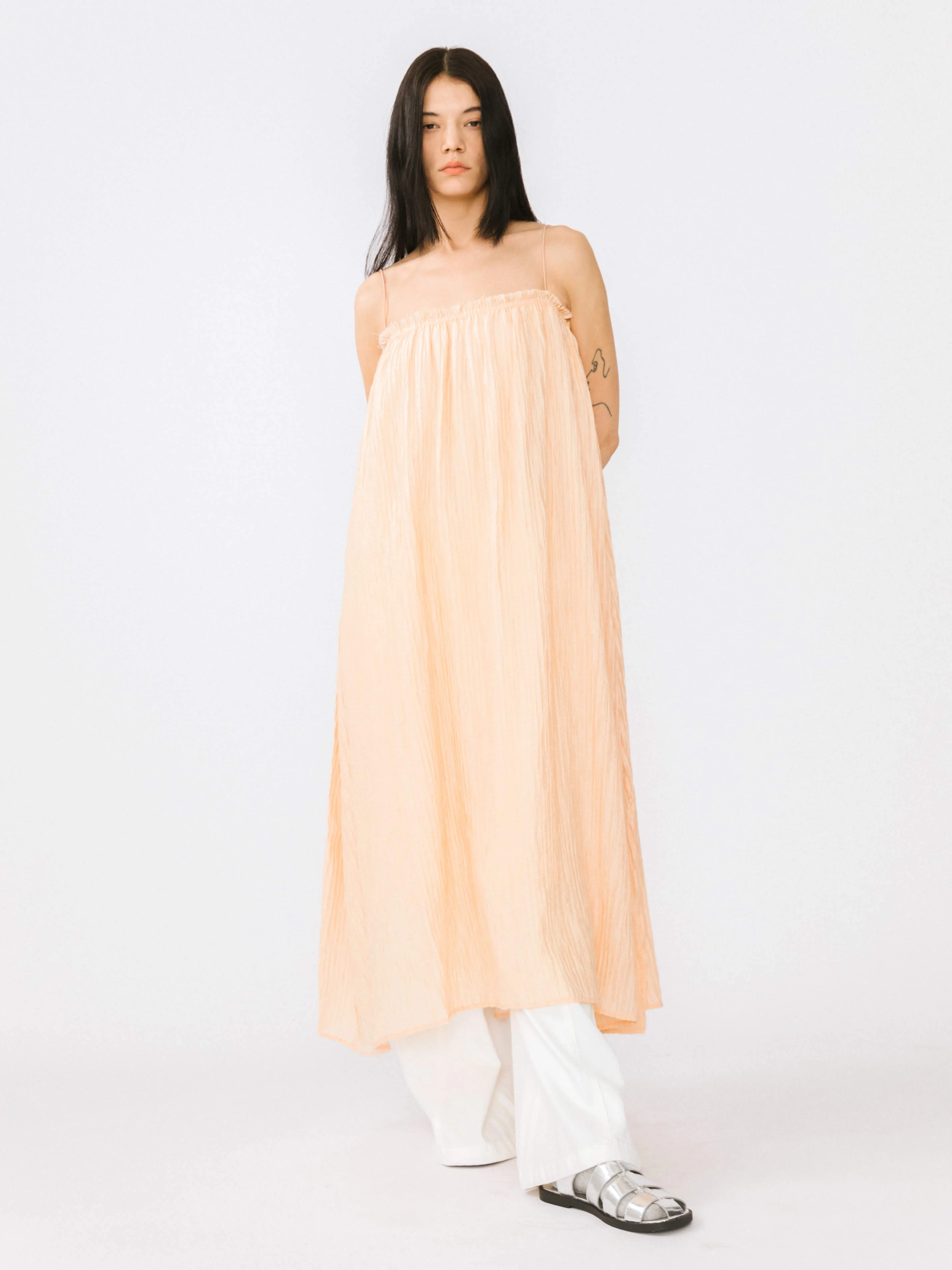 Spaghetti Strap A-line Maxi Dress - Image 5