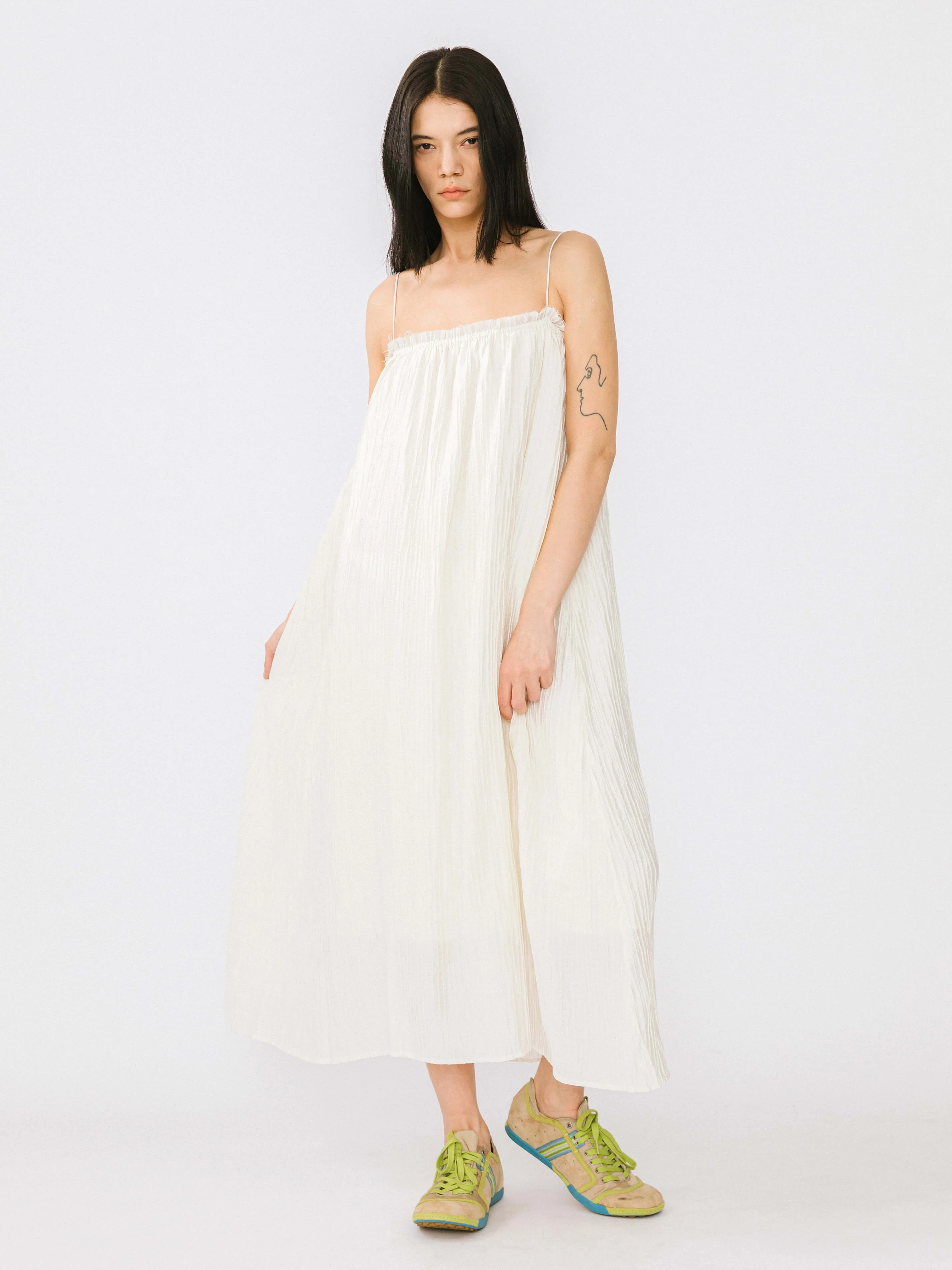Spaghetti Strap A-line Maxi Dress - Image 8