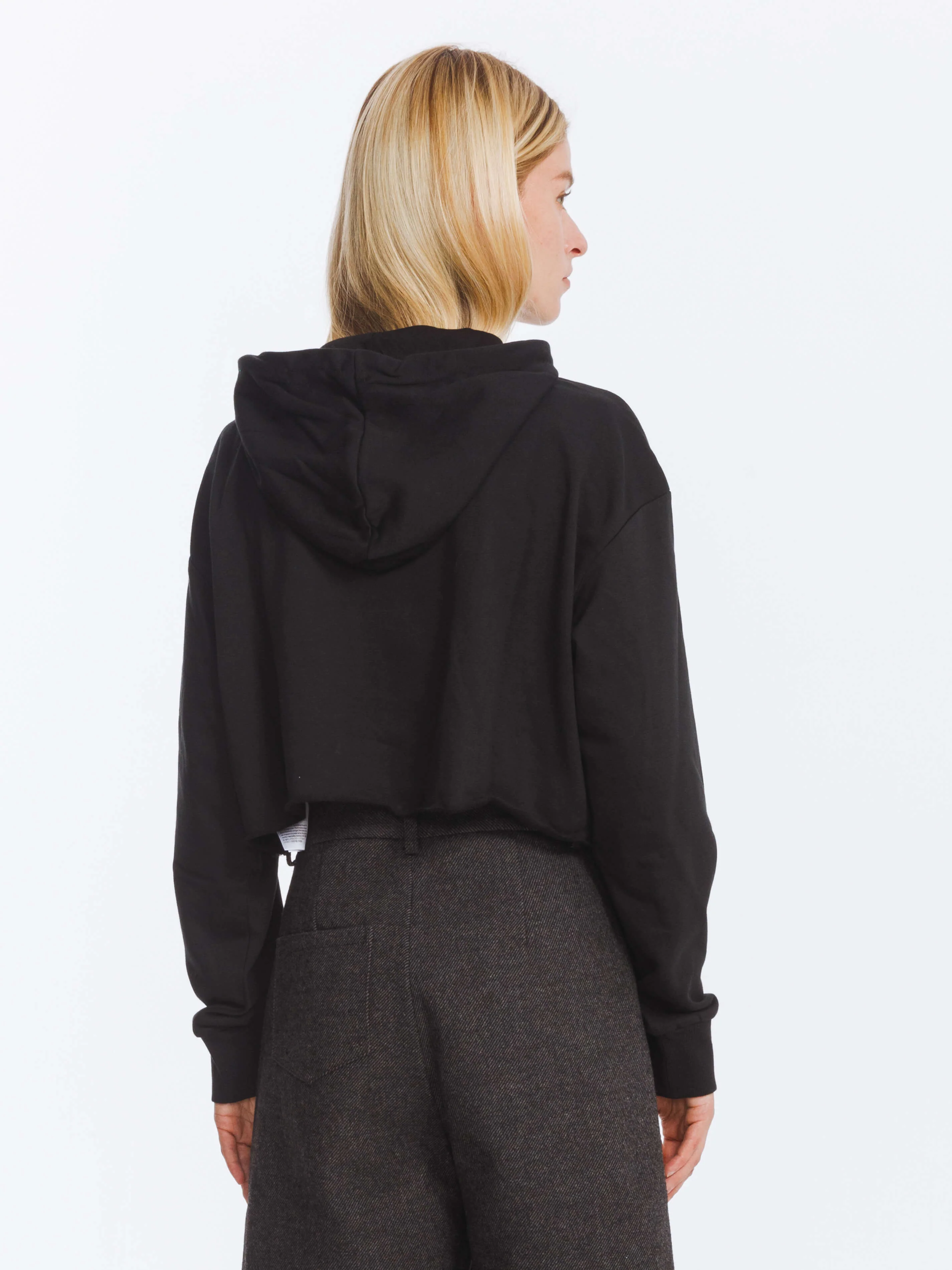 CUBIC Print Hooded Cropped Sweatshirt - Image 21