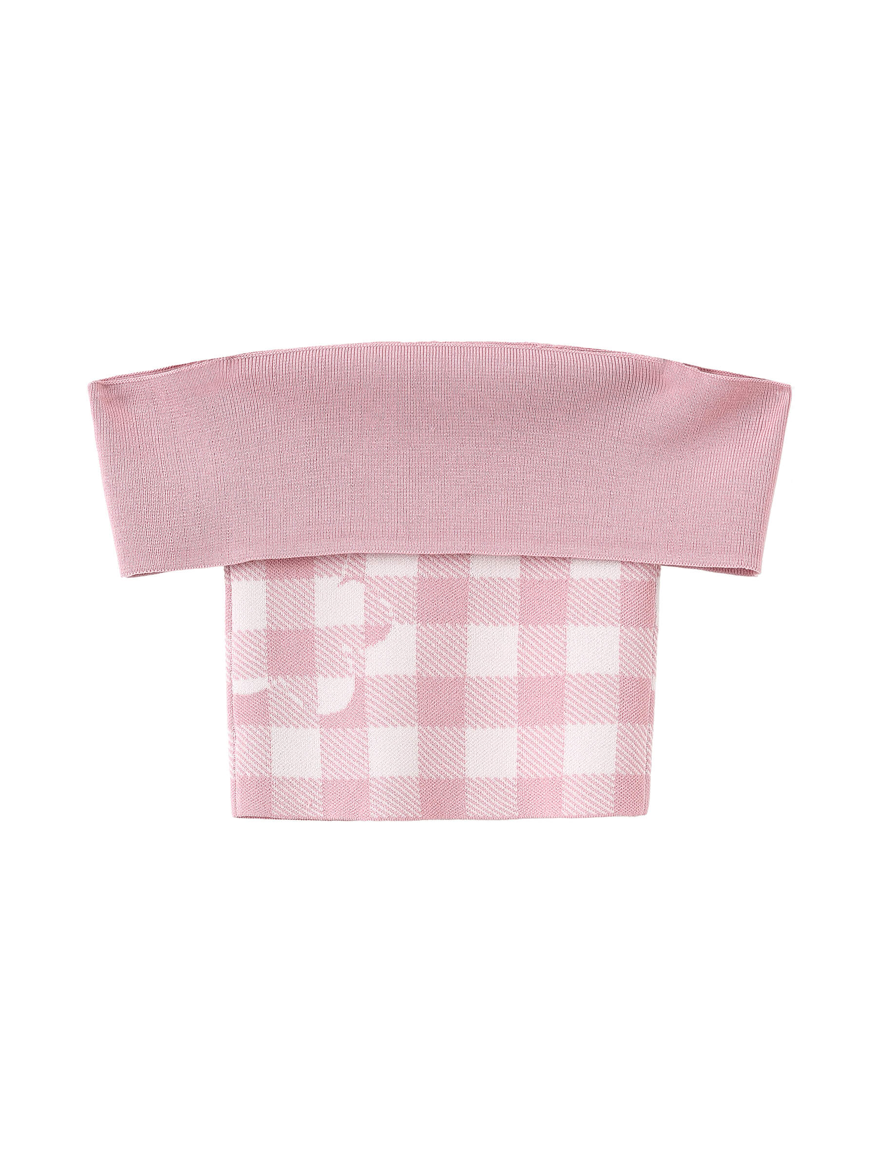 Off-Shoulder Checkered Knit Cami Top - Image 25