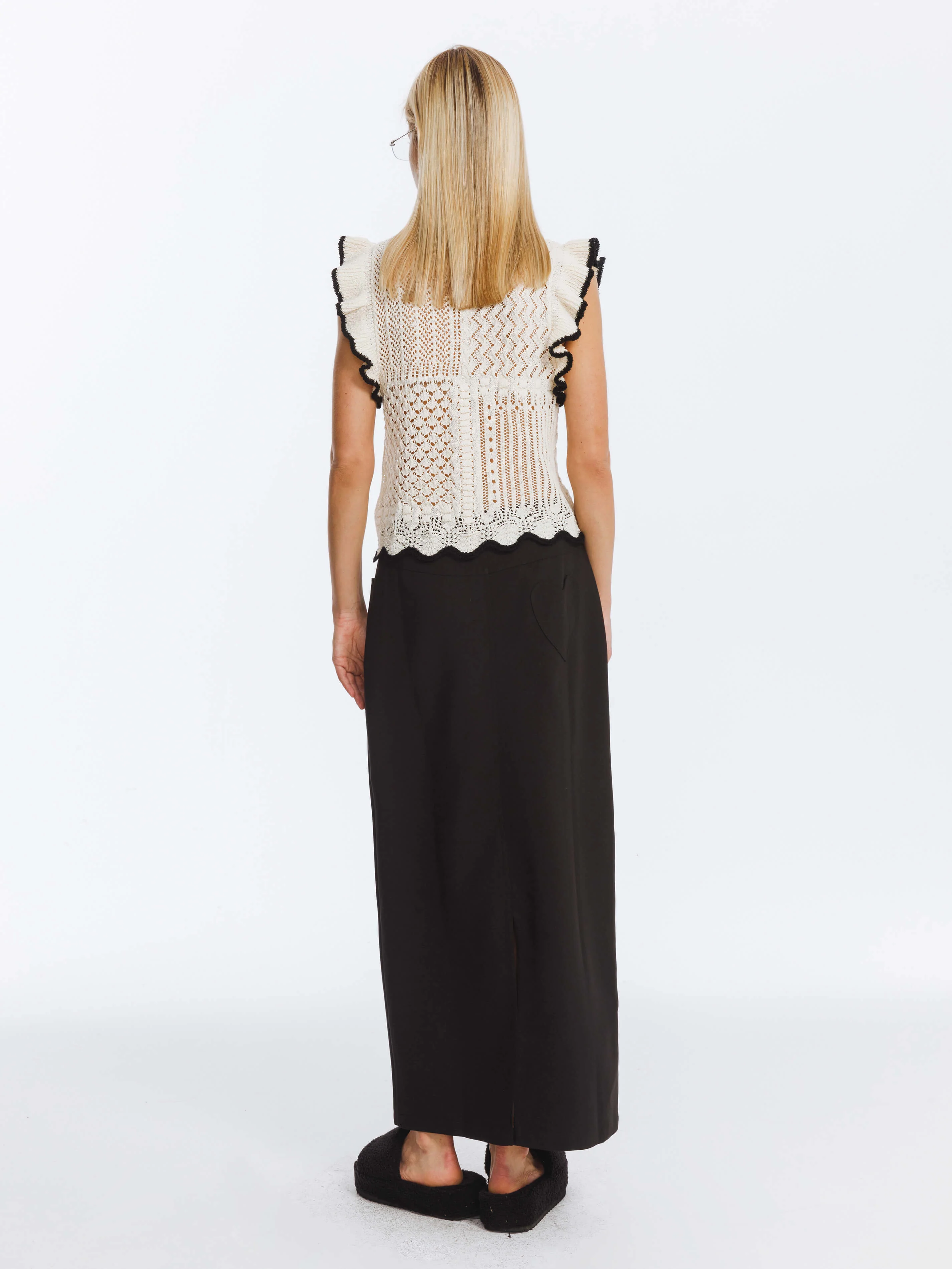 High Waist Long skirt with Back Slit - Image 13