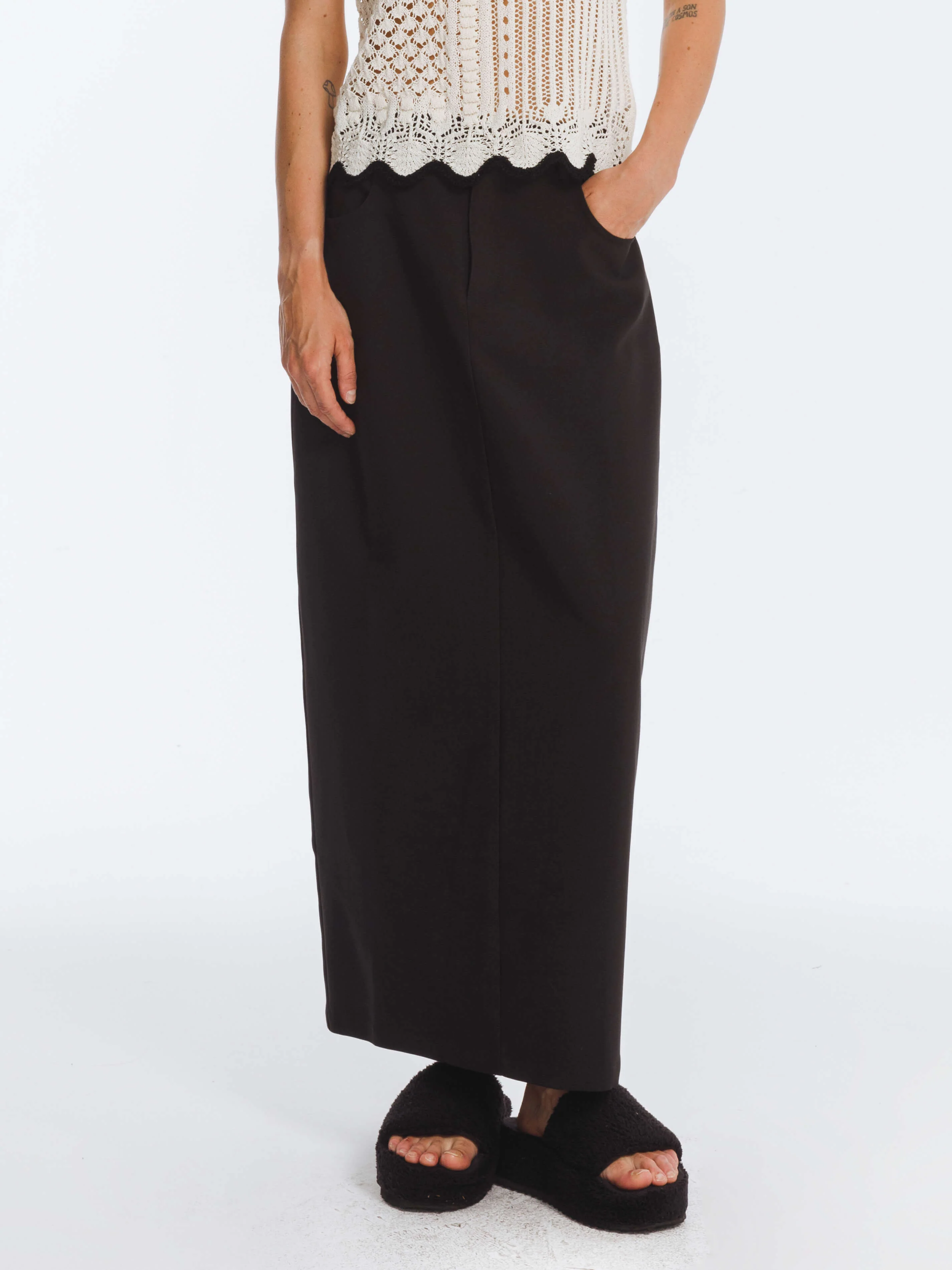 High Waist Long skirt with Back Slit - Image 8