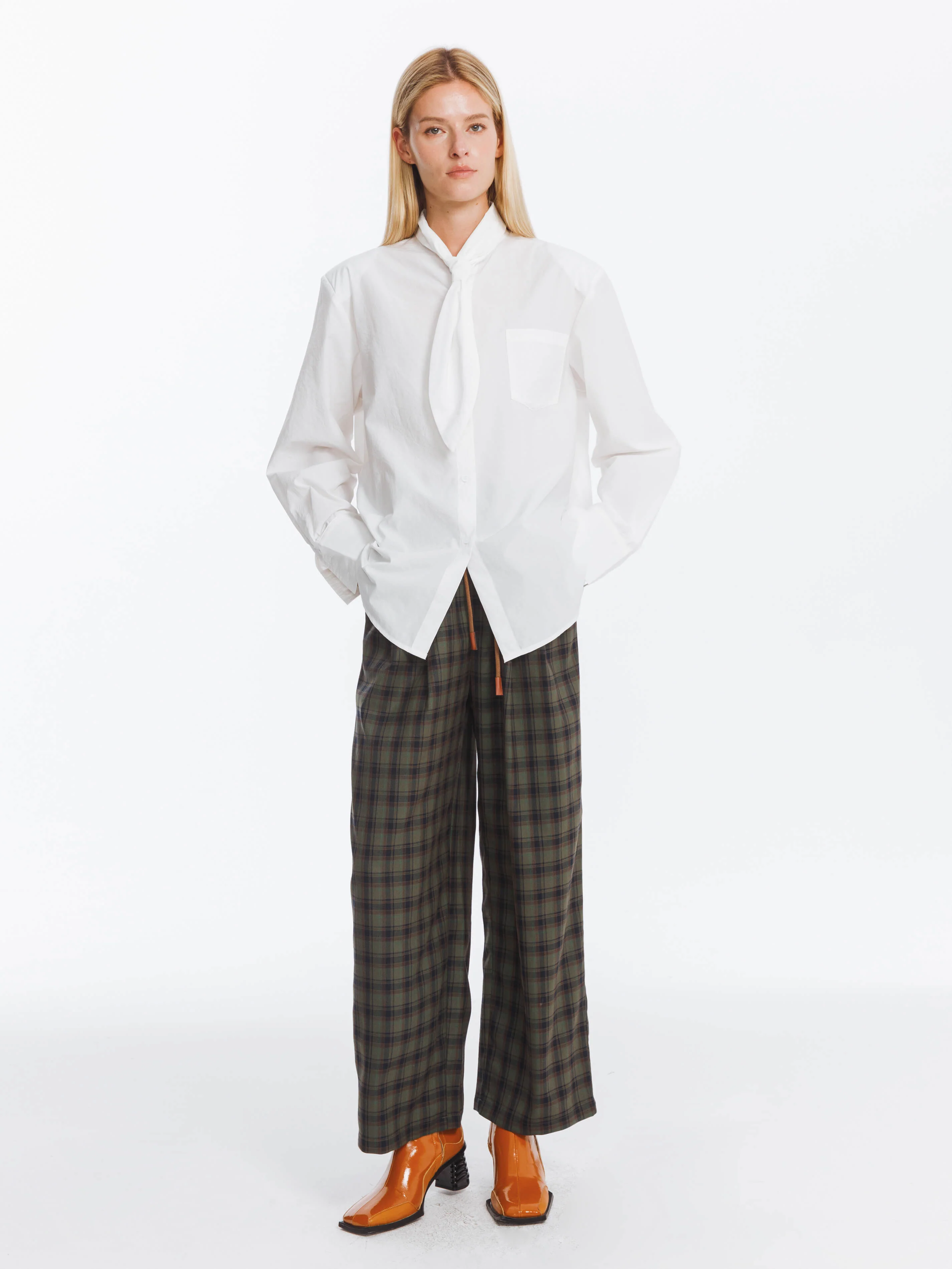 Vintage Tie Loose Striped Shirt - Image 10
