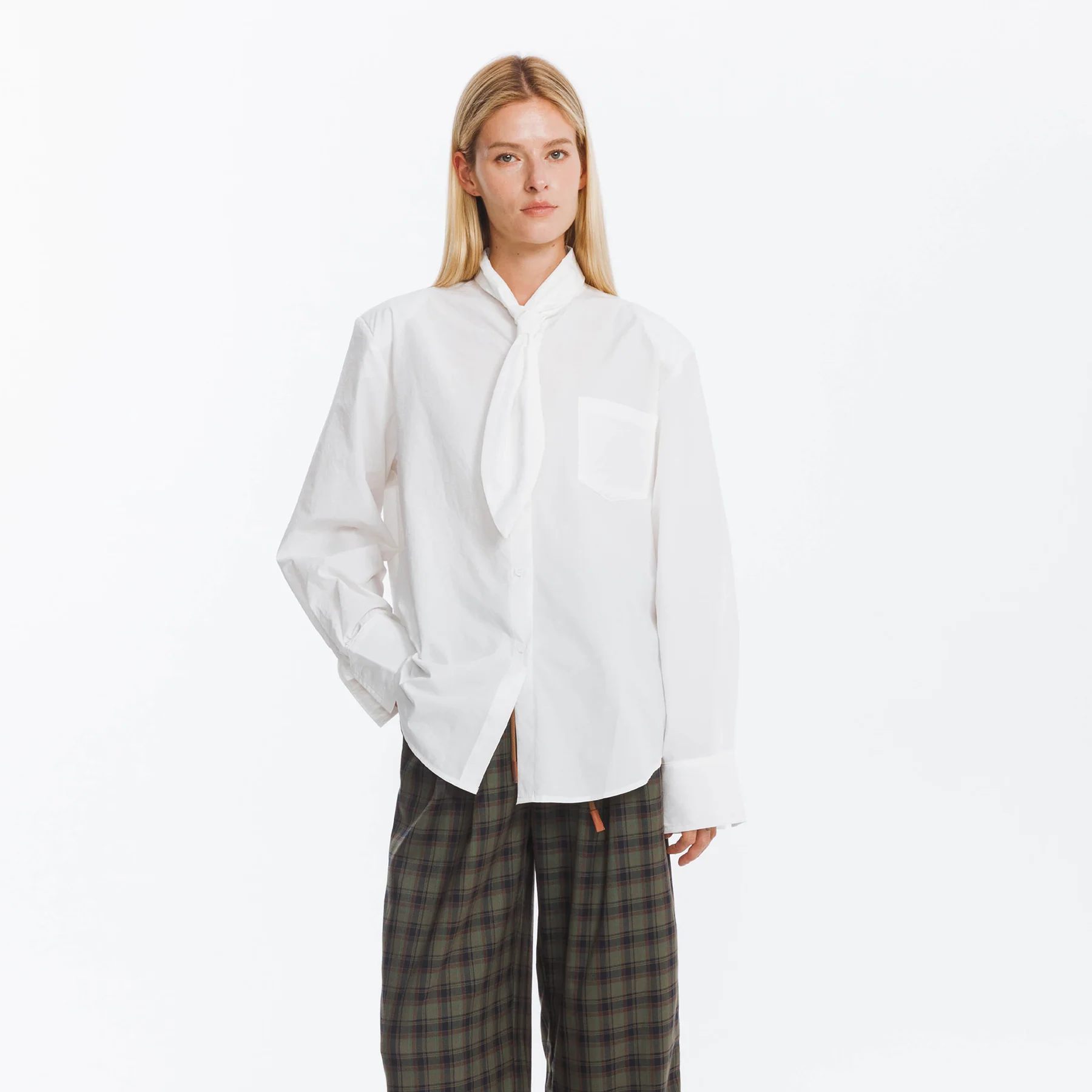 Vintage Tie Loose Striped Shirt - Image 14