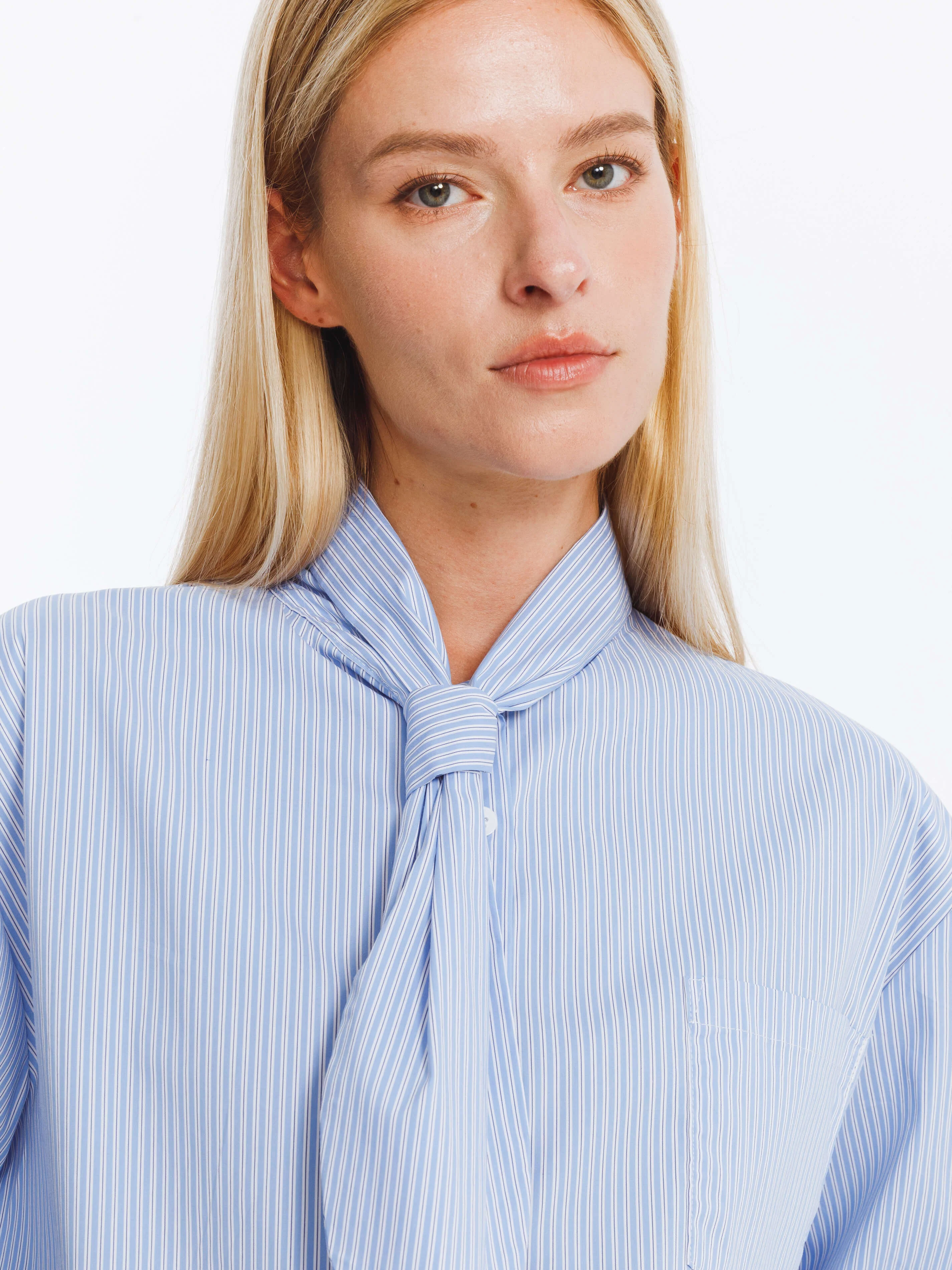 Vintage Tie Loose Striped Shirt - Image 3