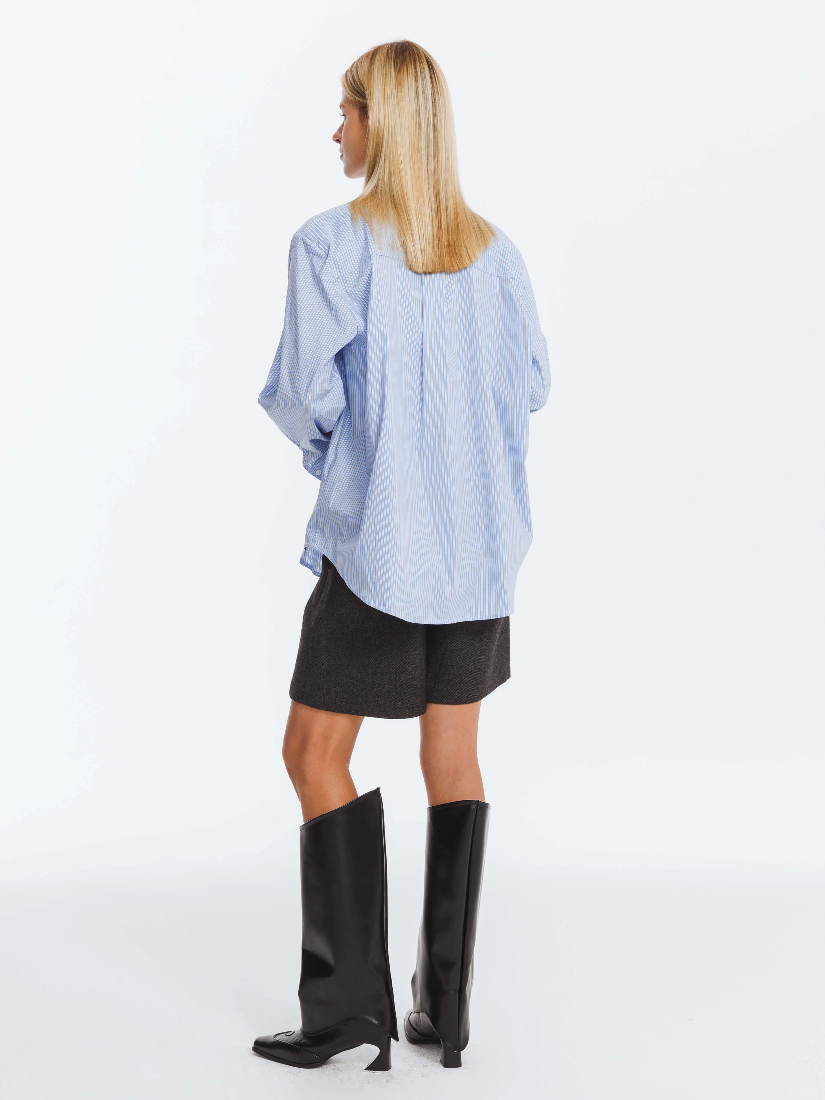 Vintage Tie Loose Striped Shirt - Image 6