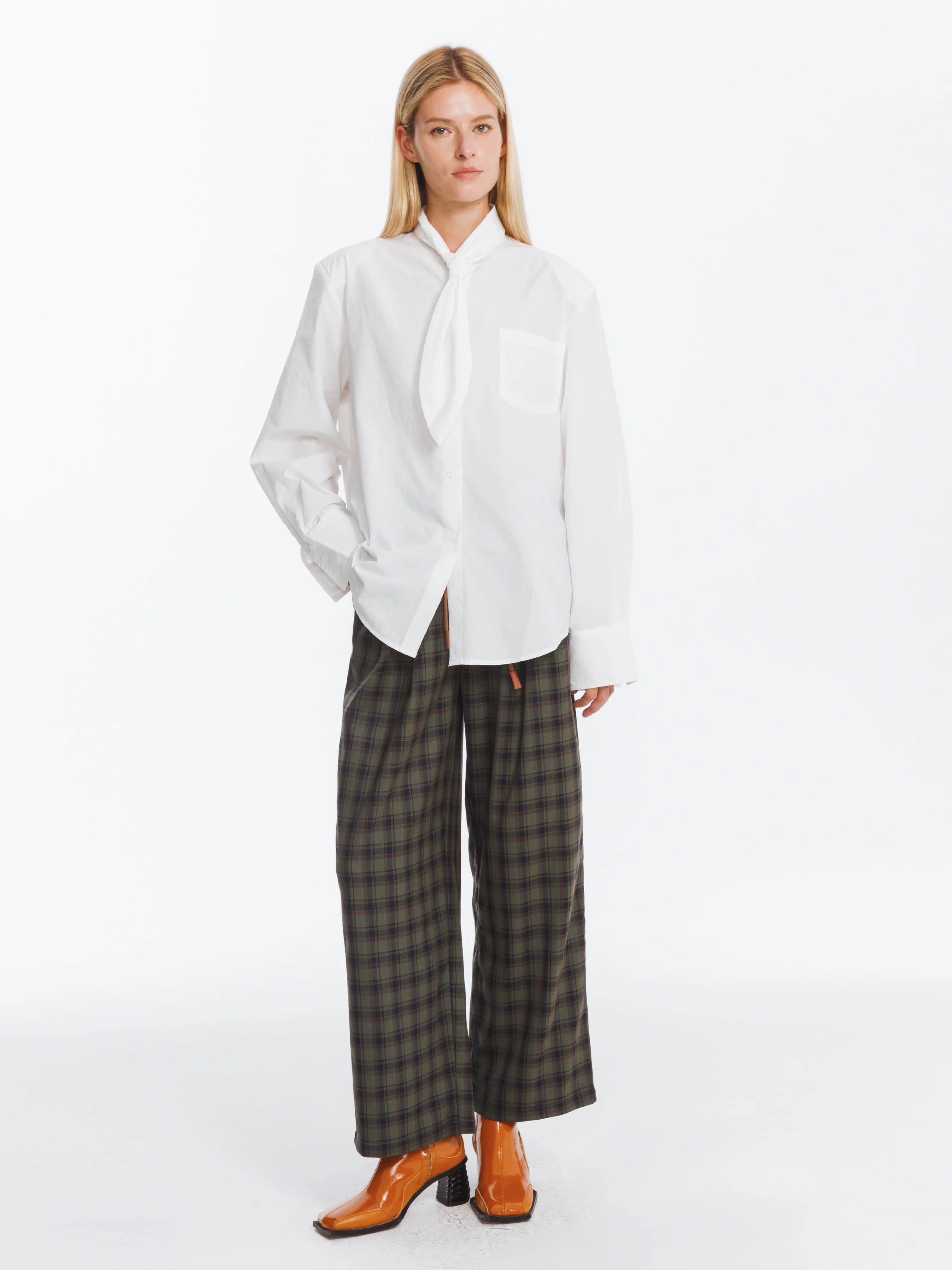 Vintage Tie Loose Striped Shirt - Image 9