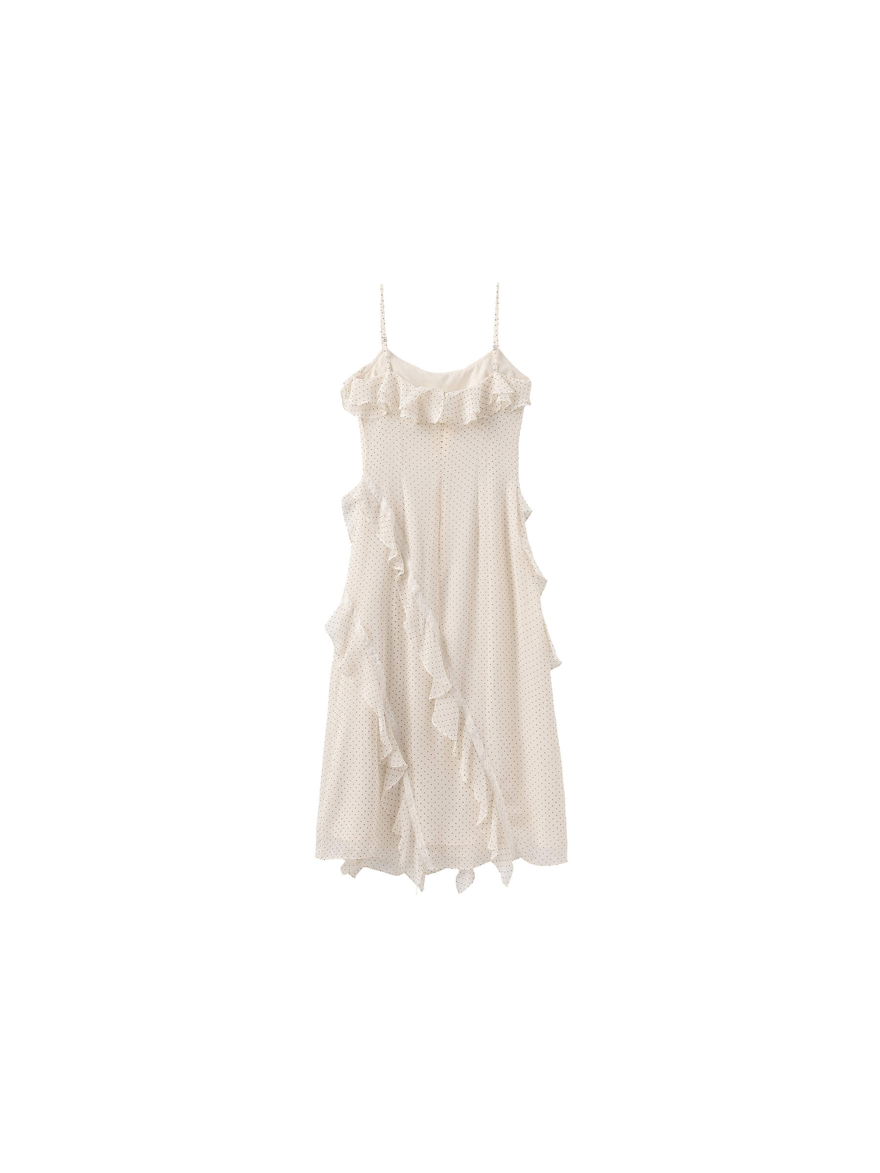 Irregular Ruffled Polka Dot Sling Skirt - Image 9