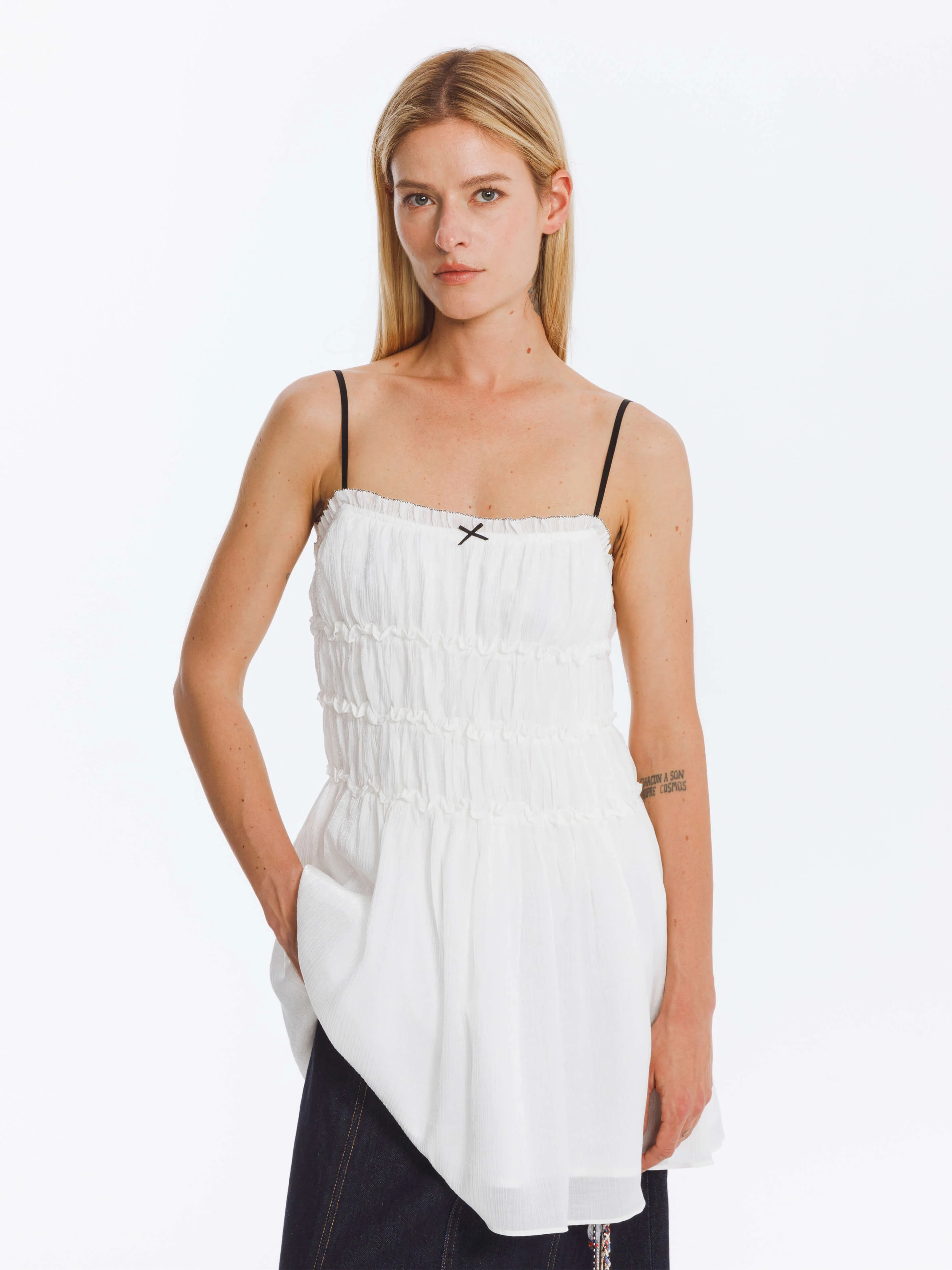 Fit Lace Pleated Sling Dress - Image 2