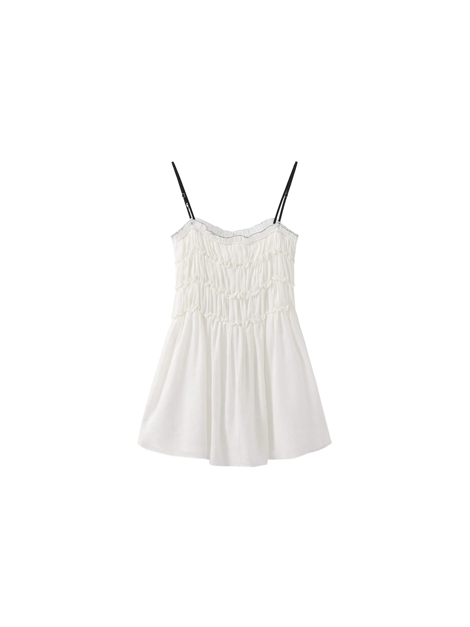 Fit Lace Pleated Sling Dress - Image 9