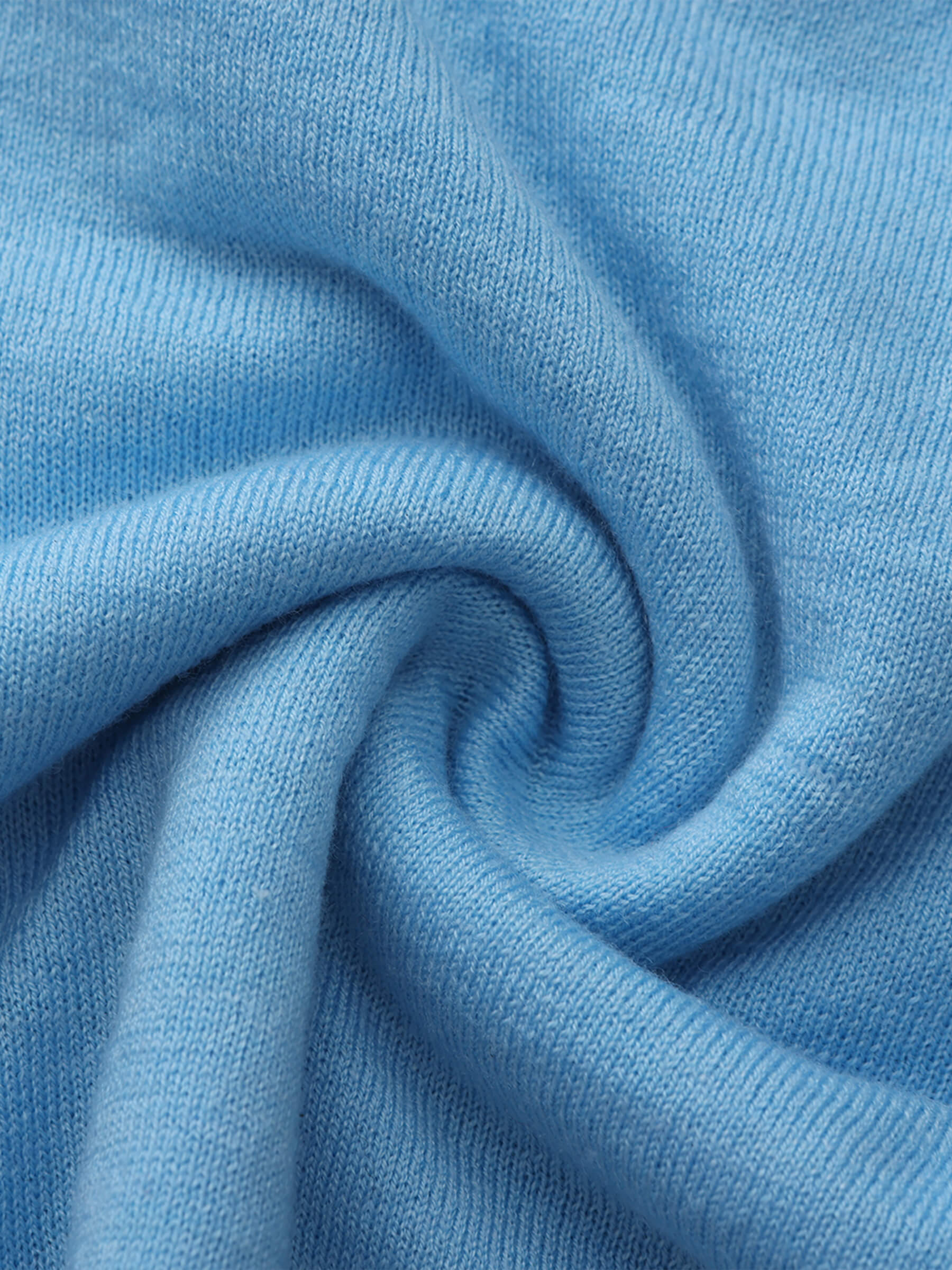 Blue Halter Neck Knit Top with Wool Blend - Image 8