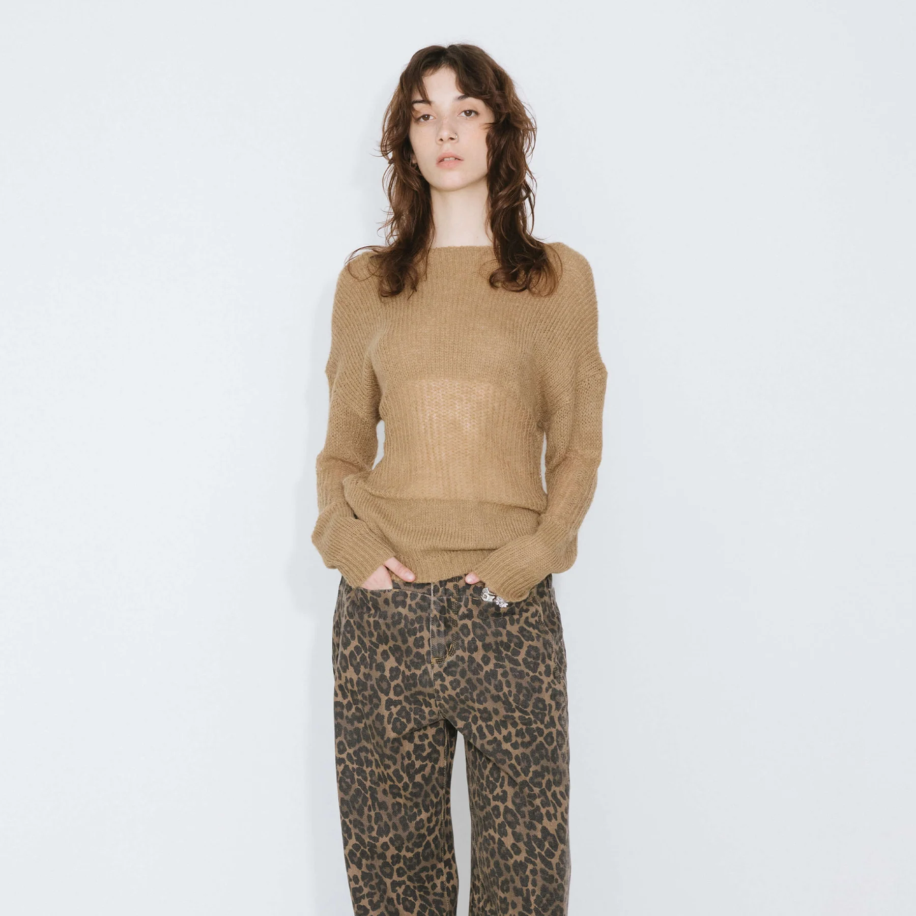 Off The Shoulder Stacked Long Sleeved Sweater - Image 13