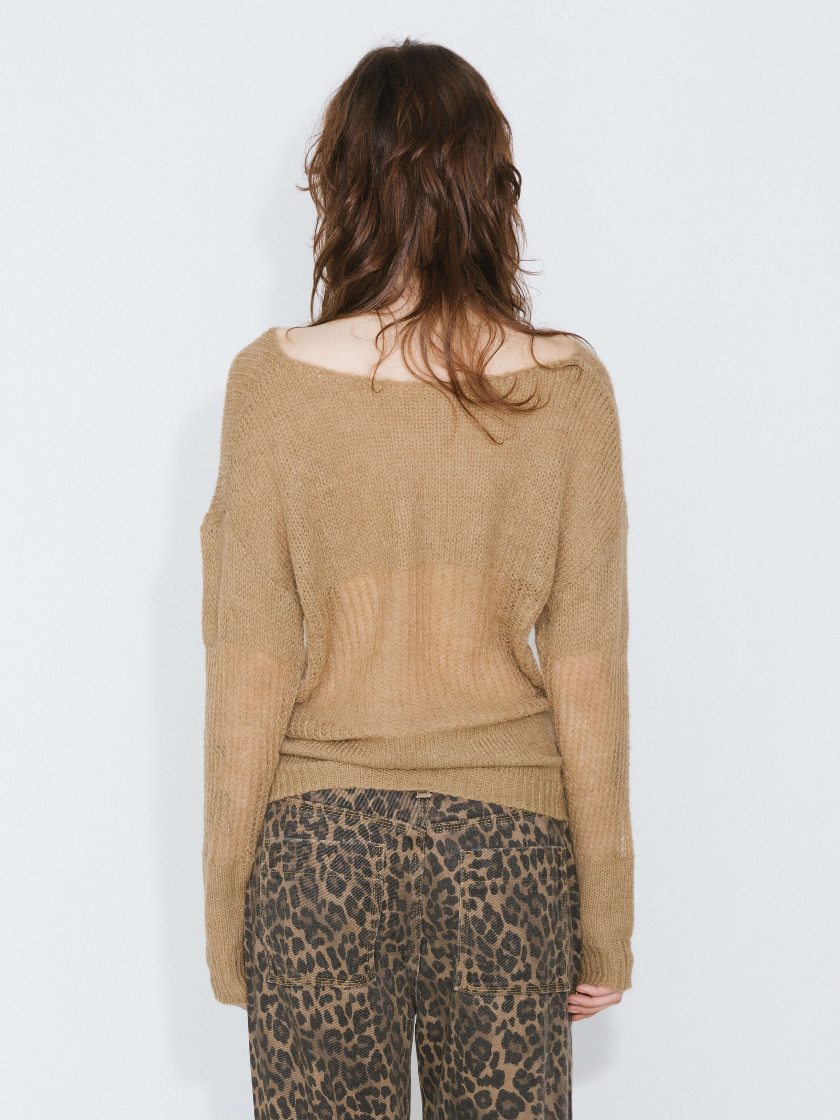 Off The Shoulder Stacked Long Sleeved Sweater - Image 6
