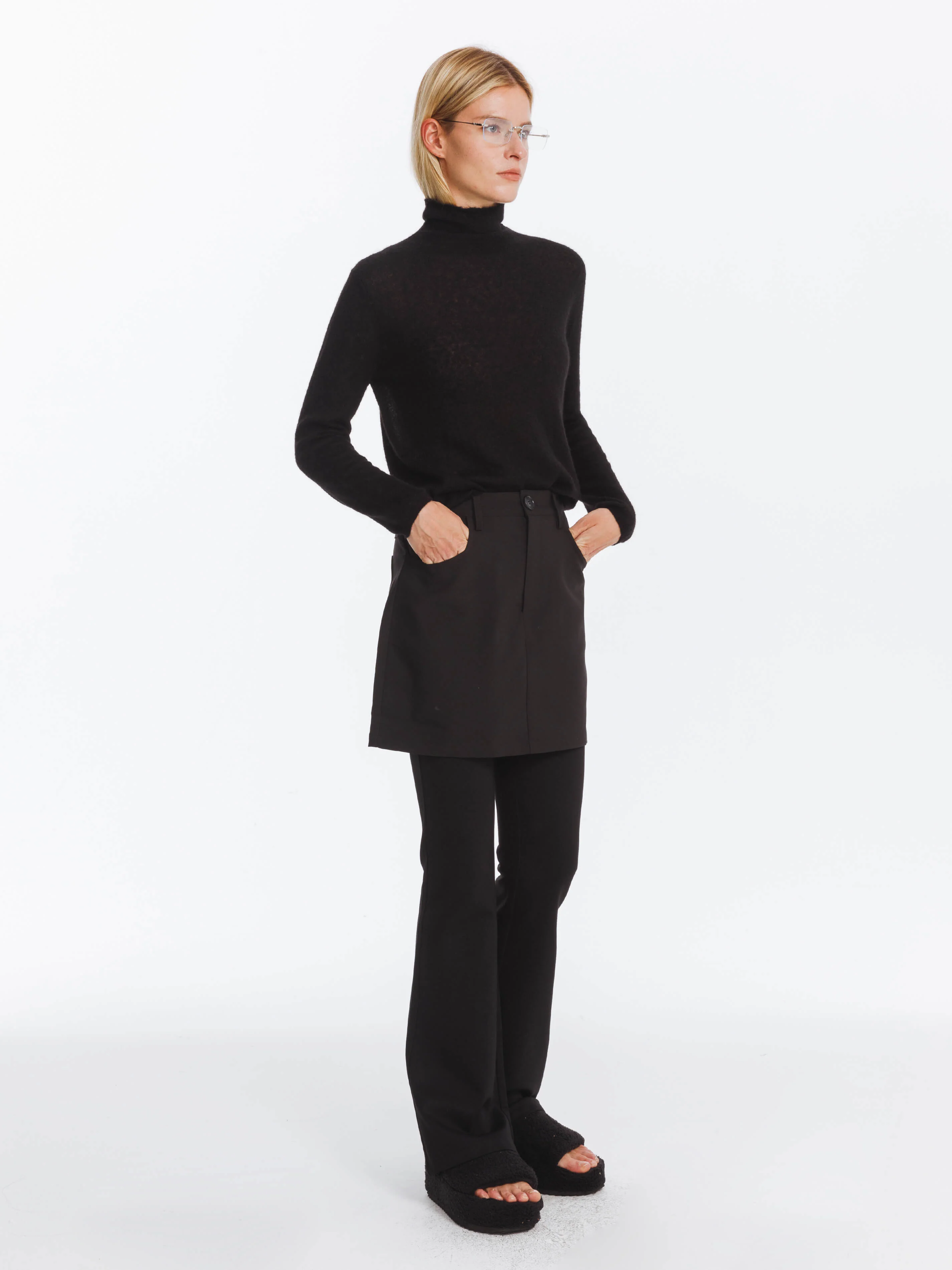 High Waisted Flared High Elastic Trousers - Image 6