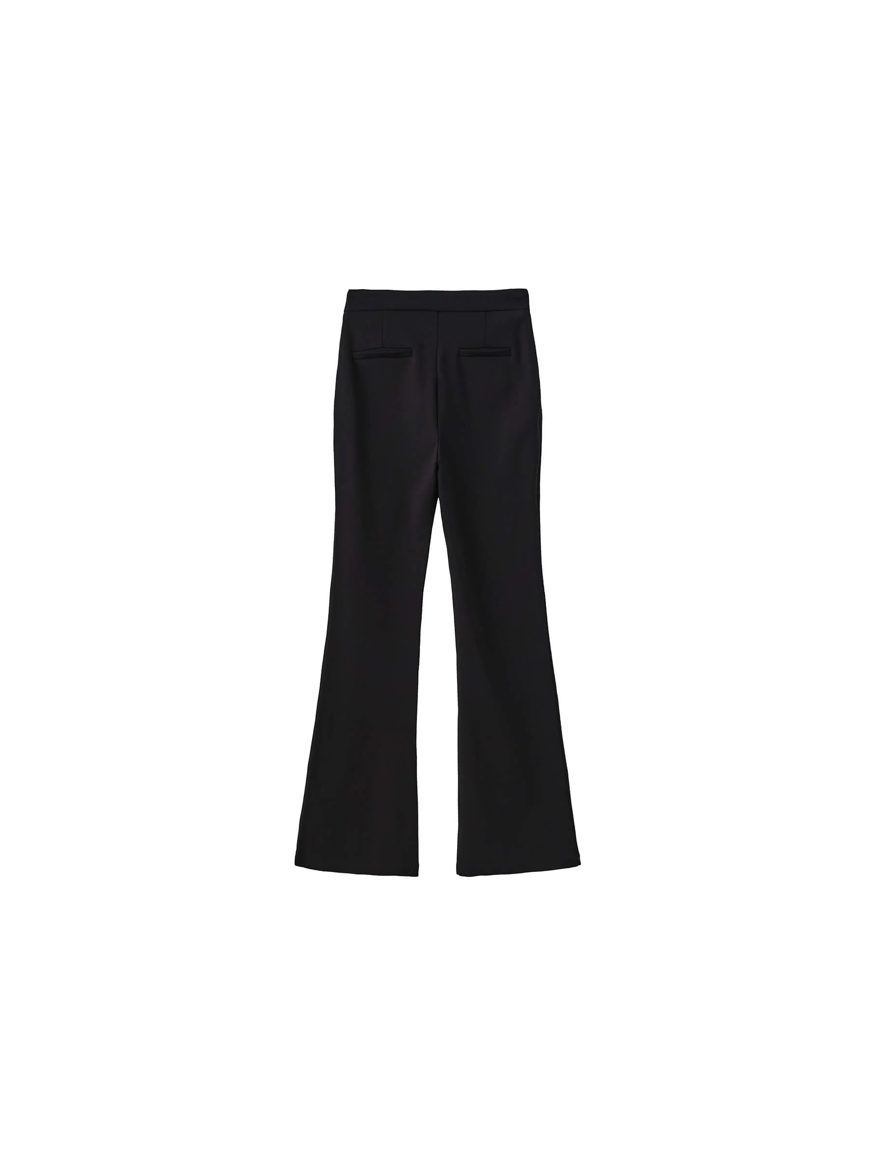 High Waisted Flared High Elastic Trousers - Image 9