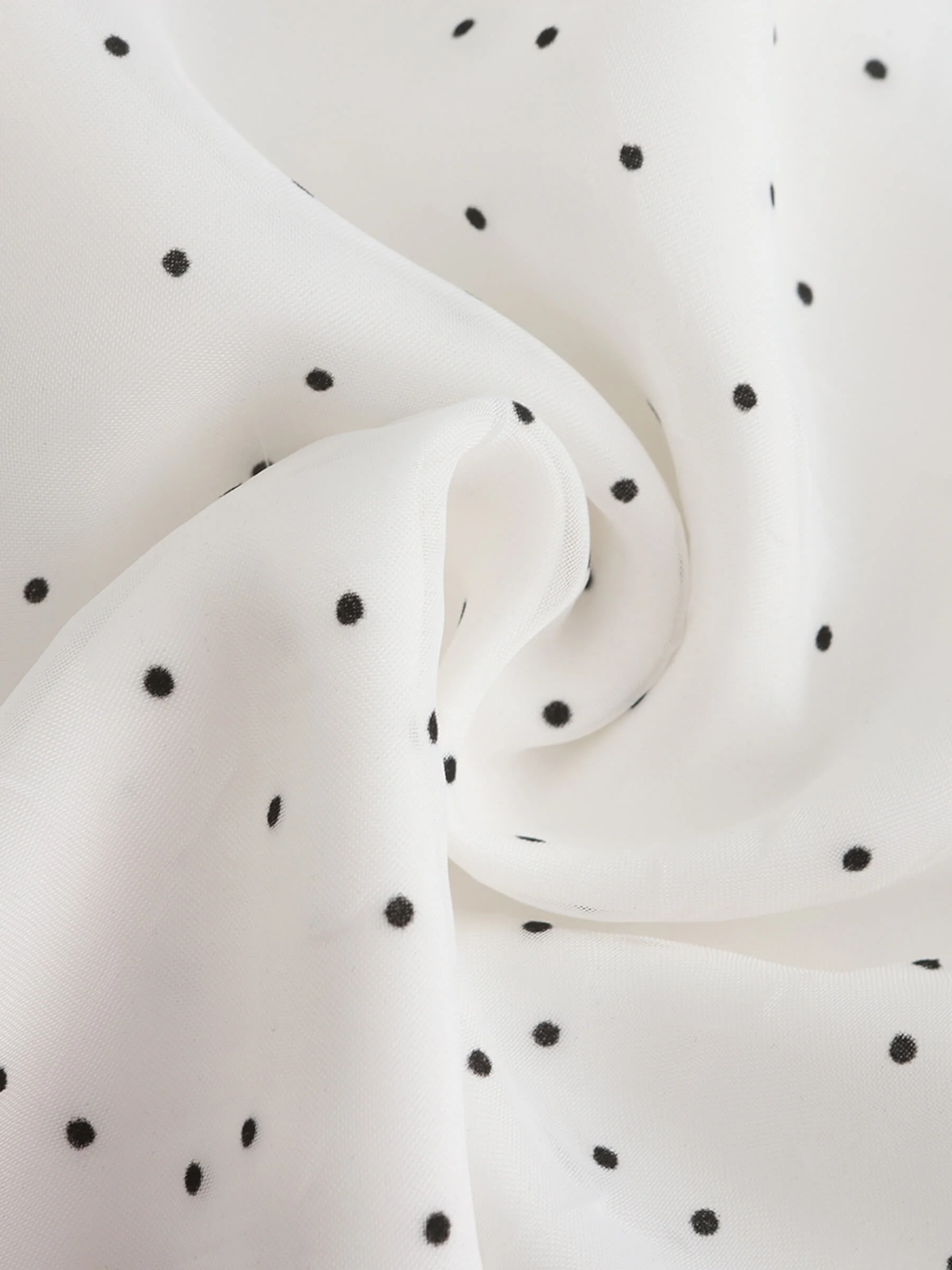Double Layered Polka Dot Mesh Skirt - Image 11