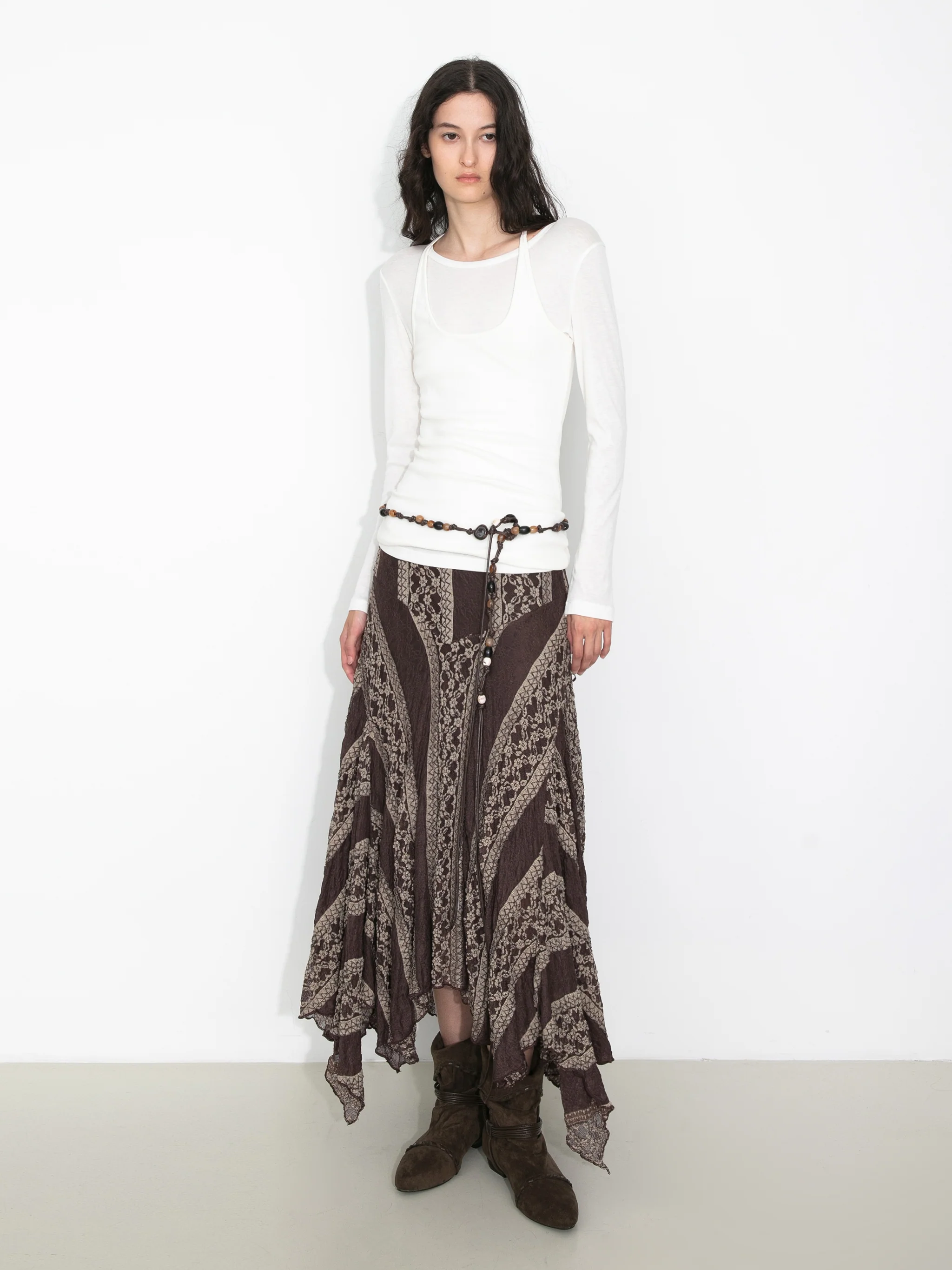 Chiffon Knit Asymmetric Maxi Dress - Image 11