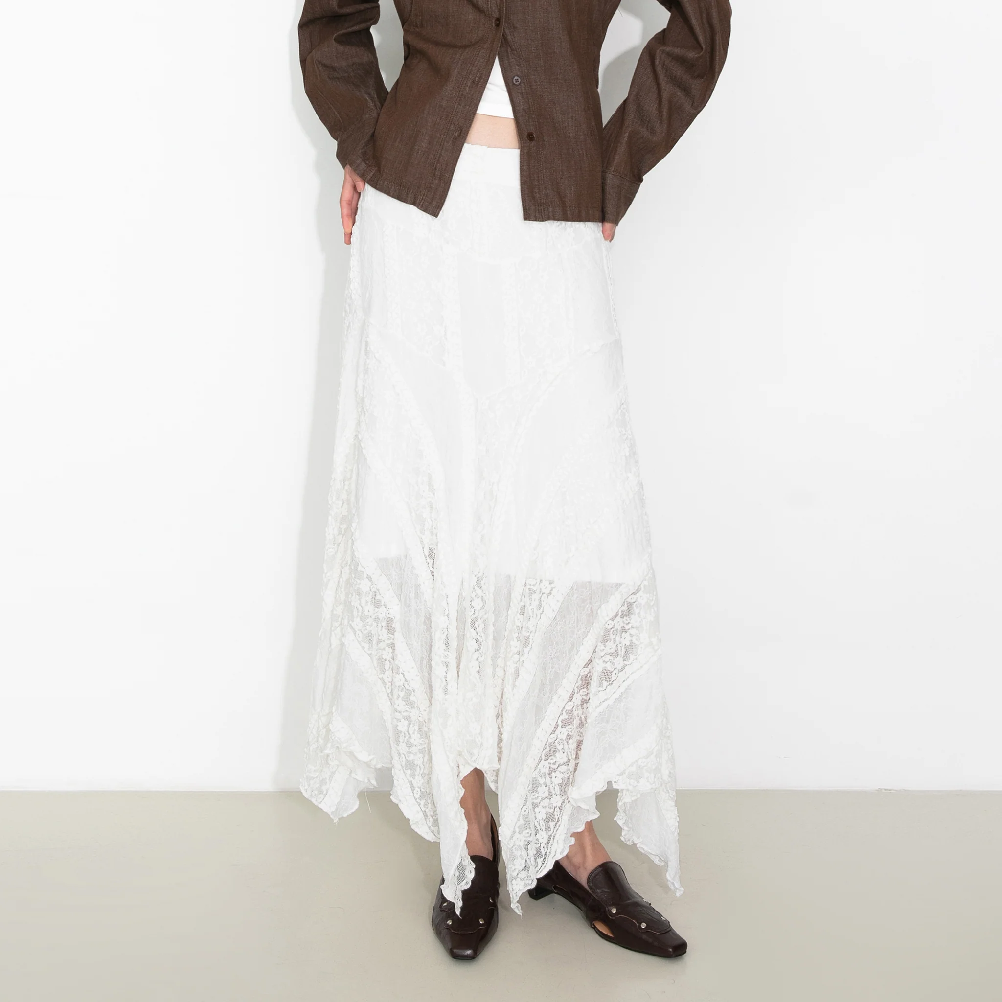 Chiffon Knit Asymmetric Maxi Dress - Image 3