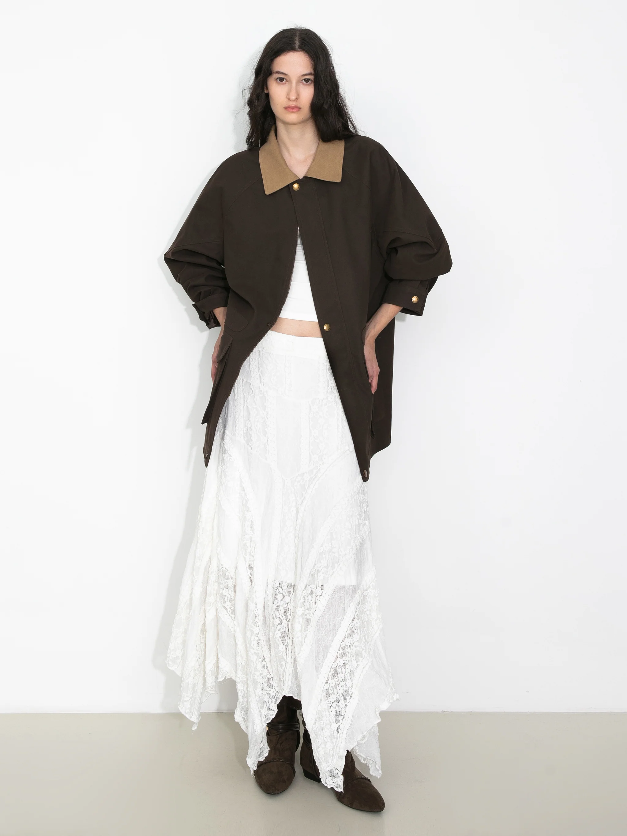 Chiffon Knit Asymmetric Maxi Dress - Image 5