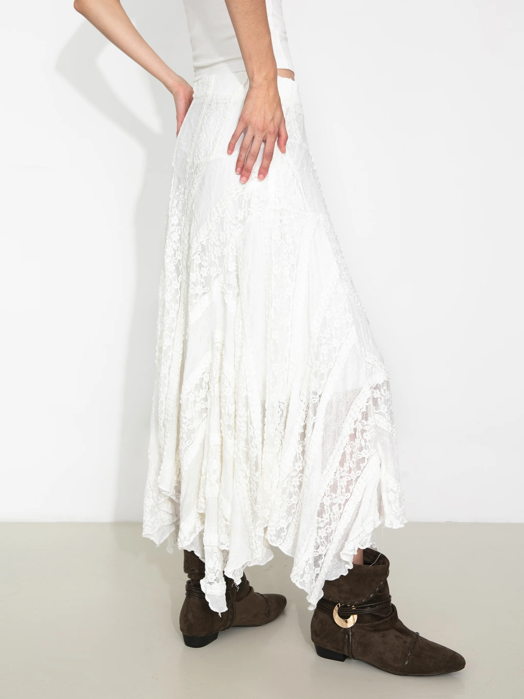 Chiffon Knit Asymmetric Maxi Dress - Image 6