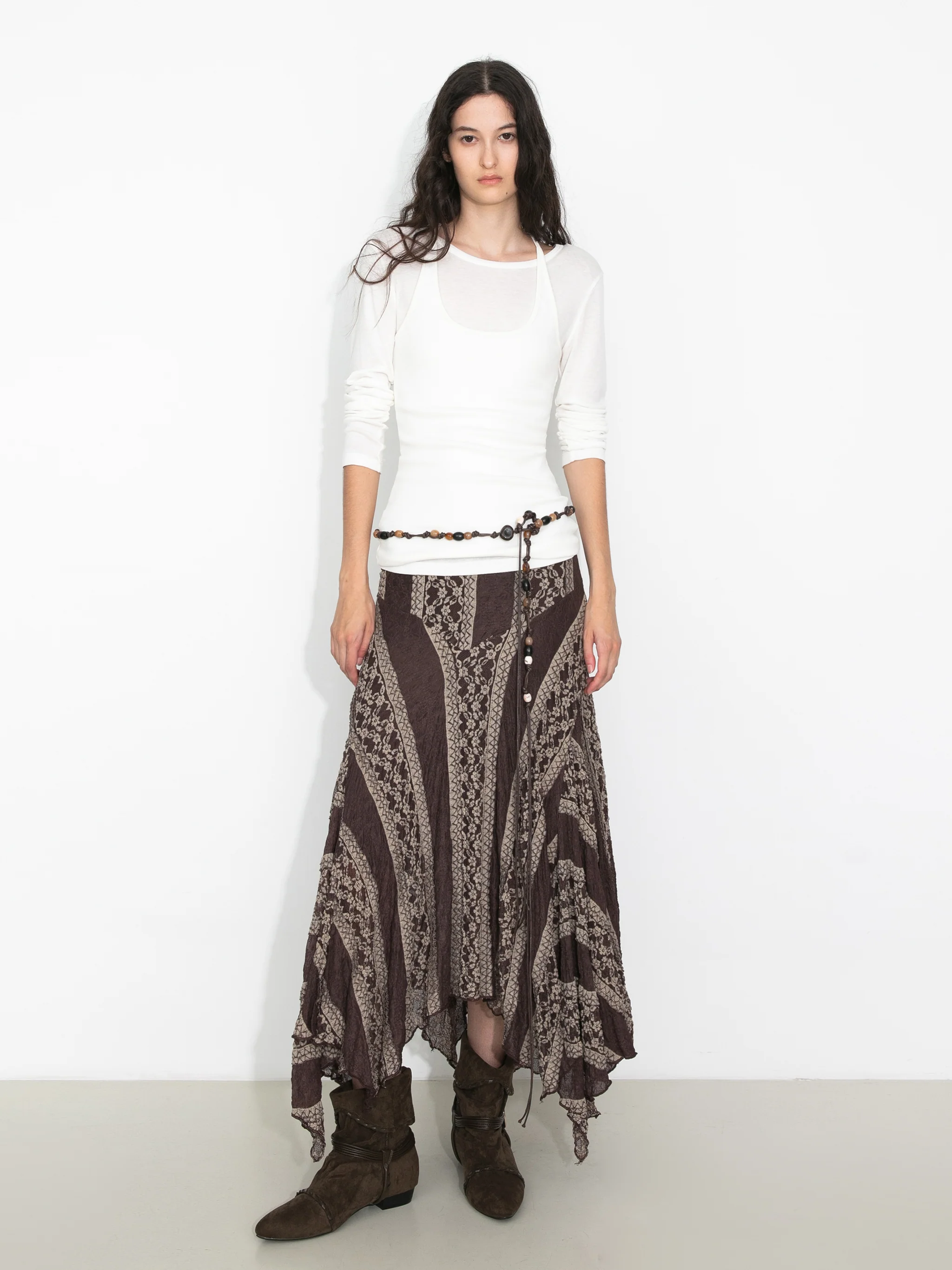 Chiffon Knit Asymmetric Maxi Dress - Image 7