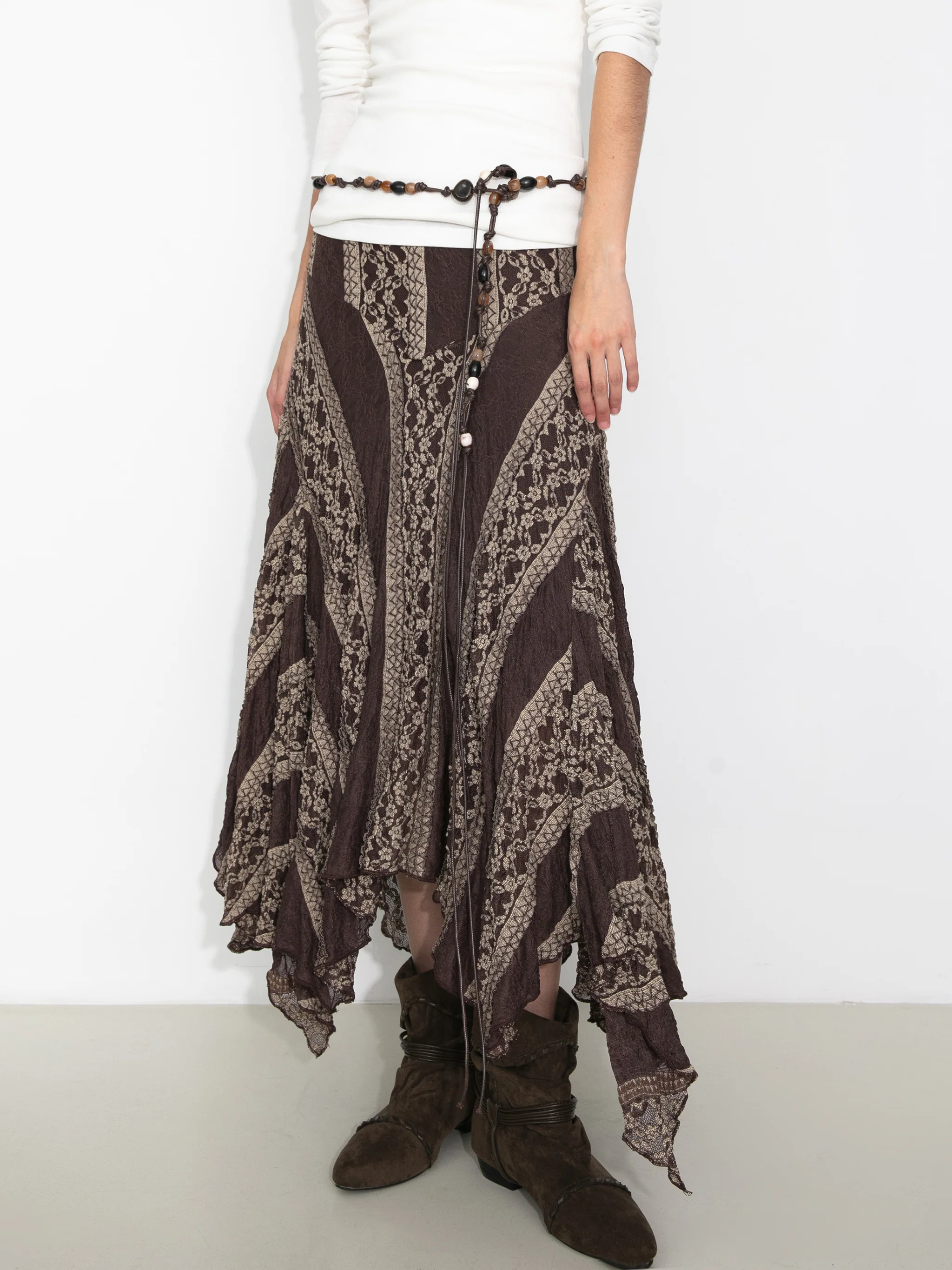 Chiffon Knit Asymmetric Maxi Dress - Image 8