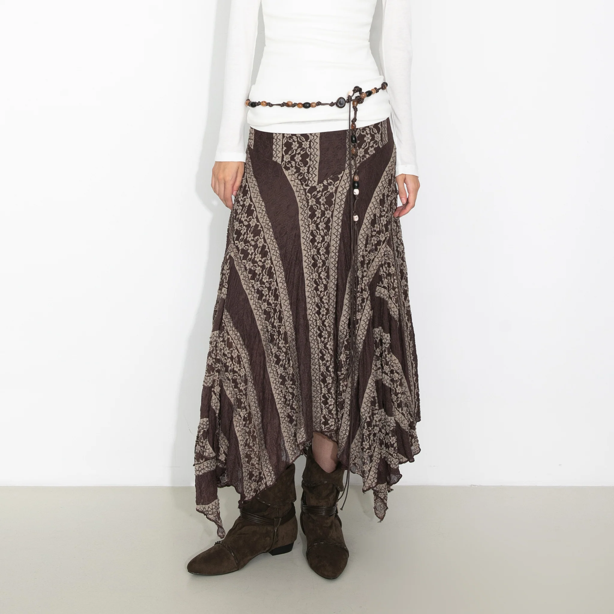 Chiffon Knit Asymmetric Maxi Dress - Image 9