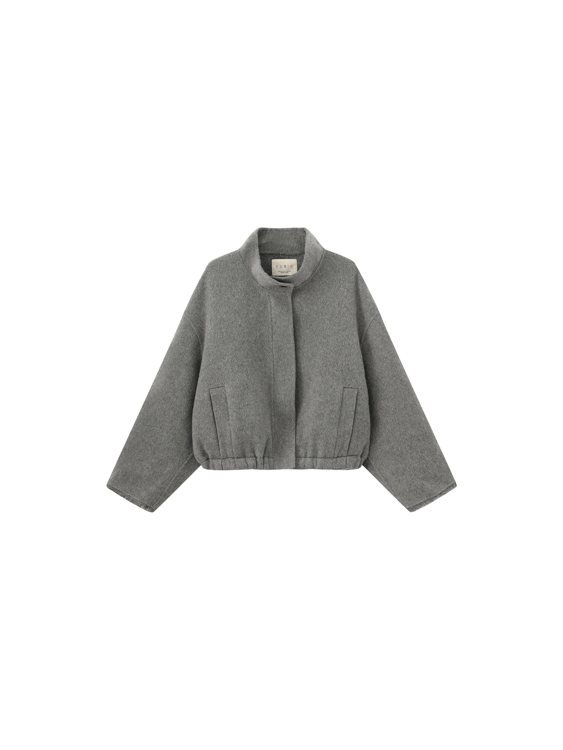 Cocoon Zip-Up Jacket with Raw Edge Cuffs - Image 7