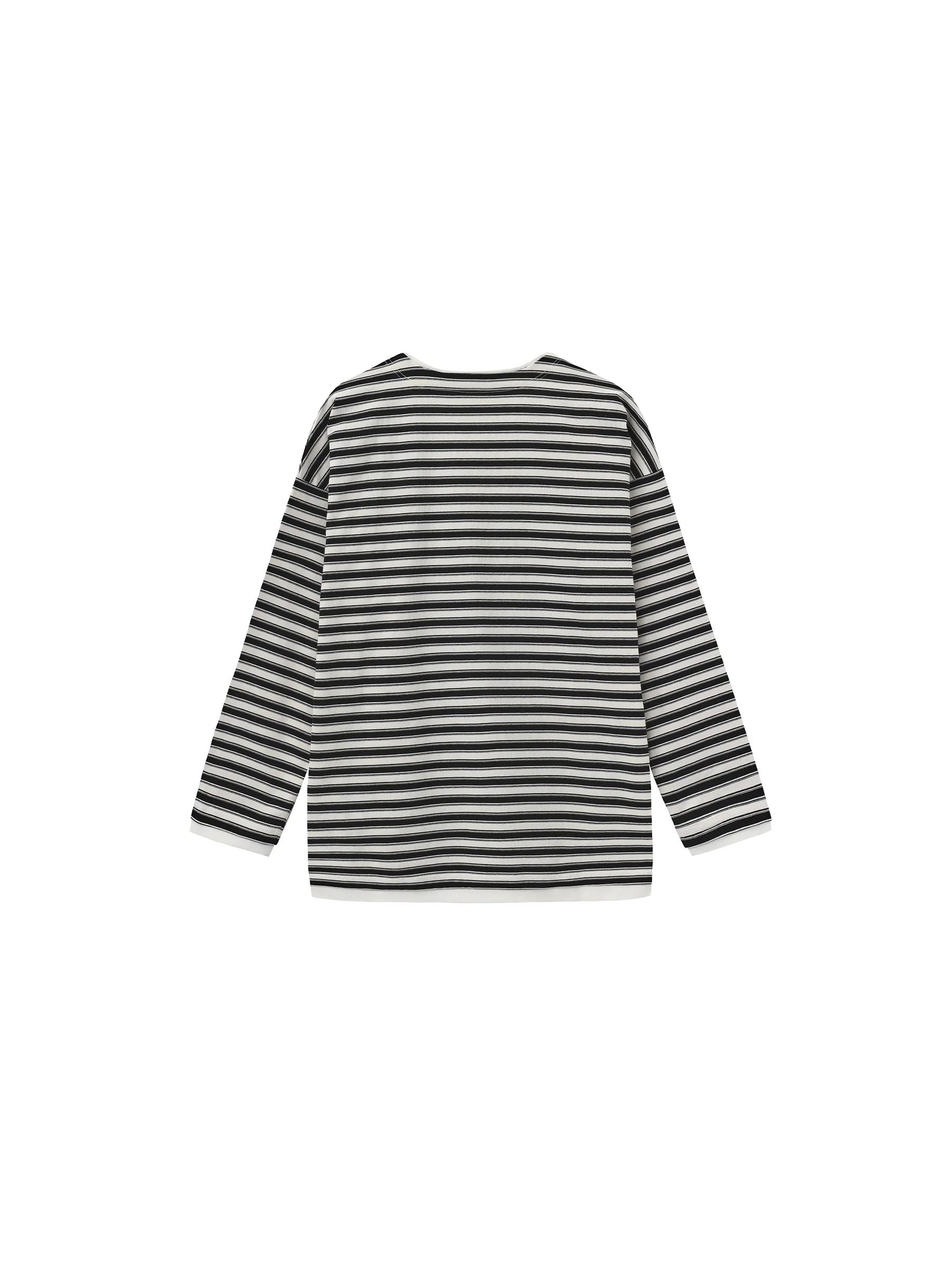 Contrast Stripe Oversized Long-Sleeve Top - Image 16