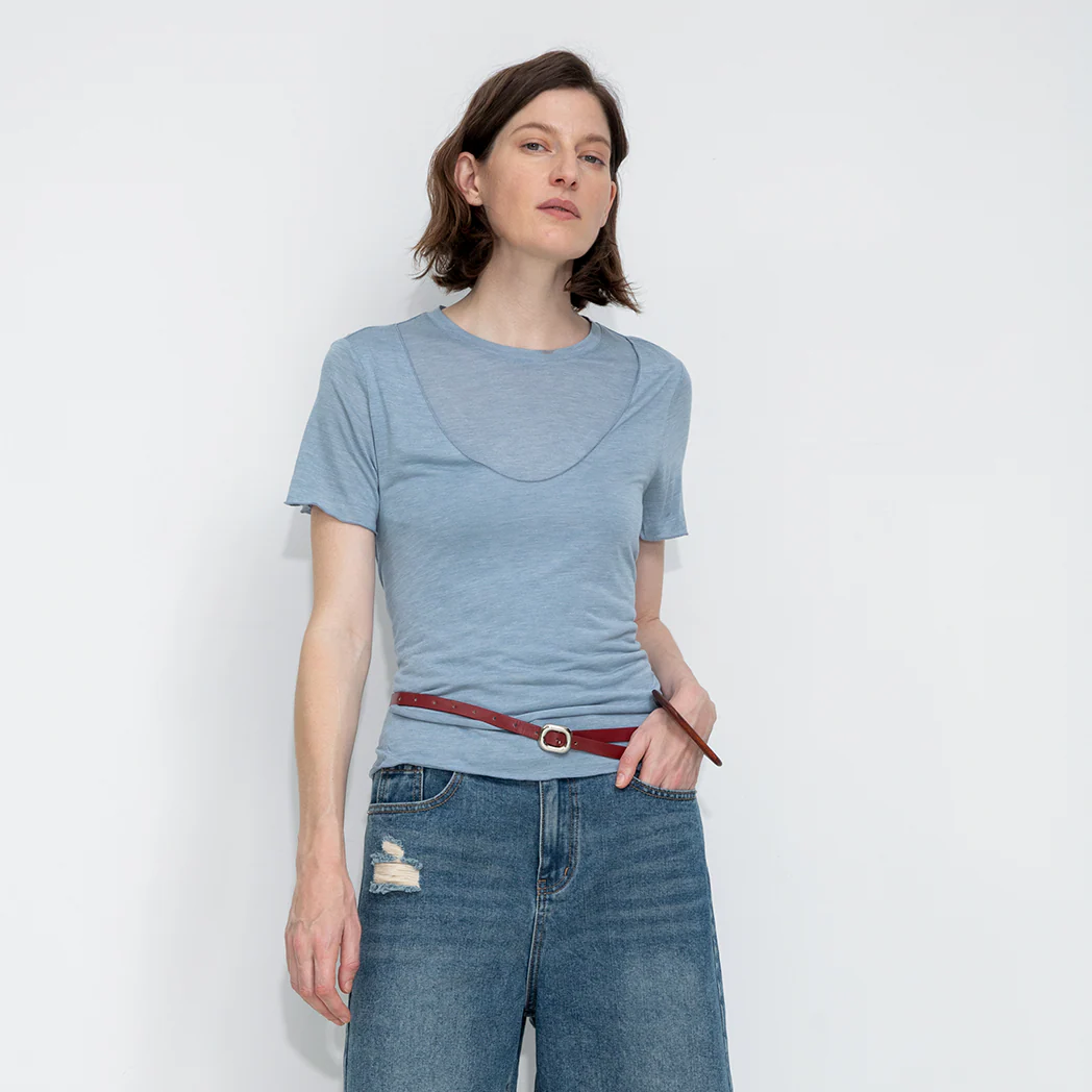 Convertible Layered Short-Sleeve T-Shirt - Image 3