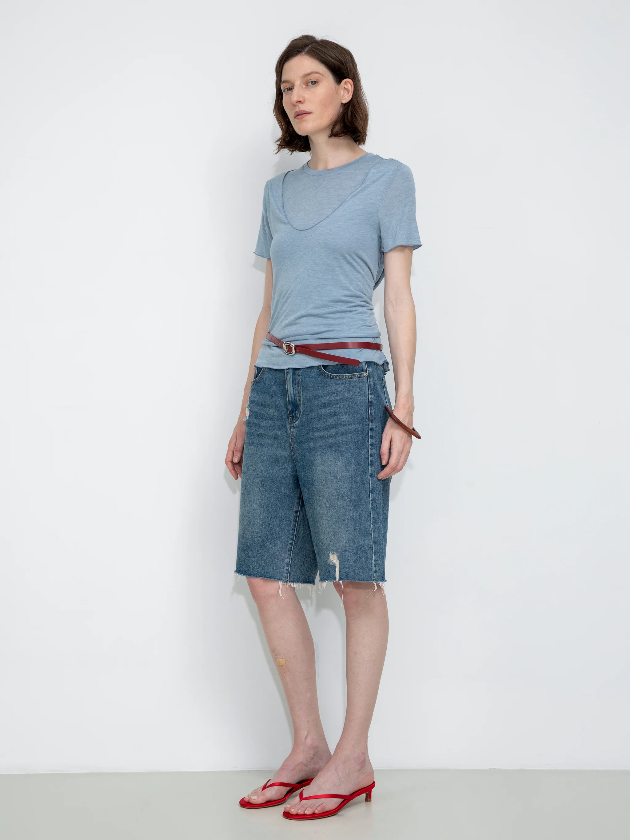 Convertible Layered Short-Sleeve T-Shirt - Image 4
