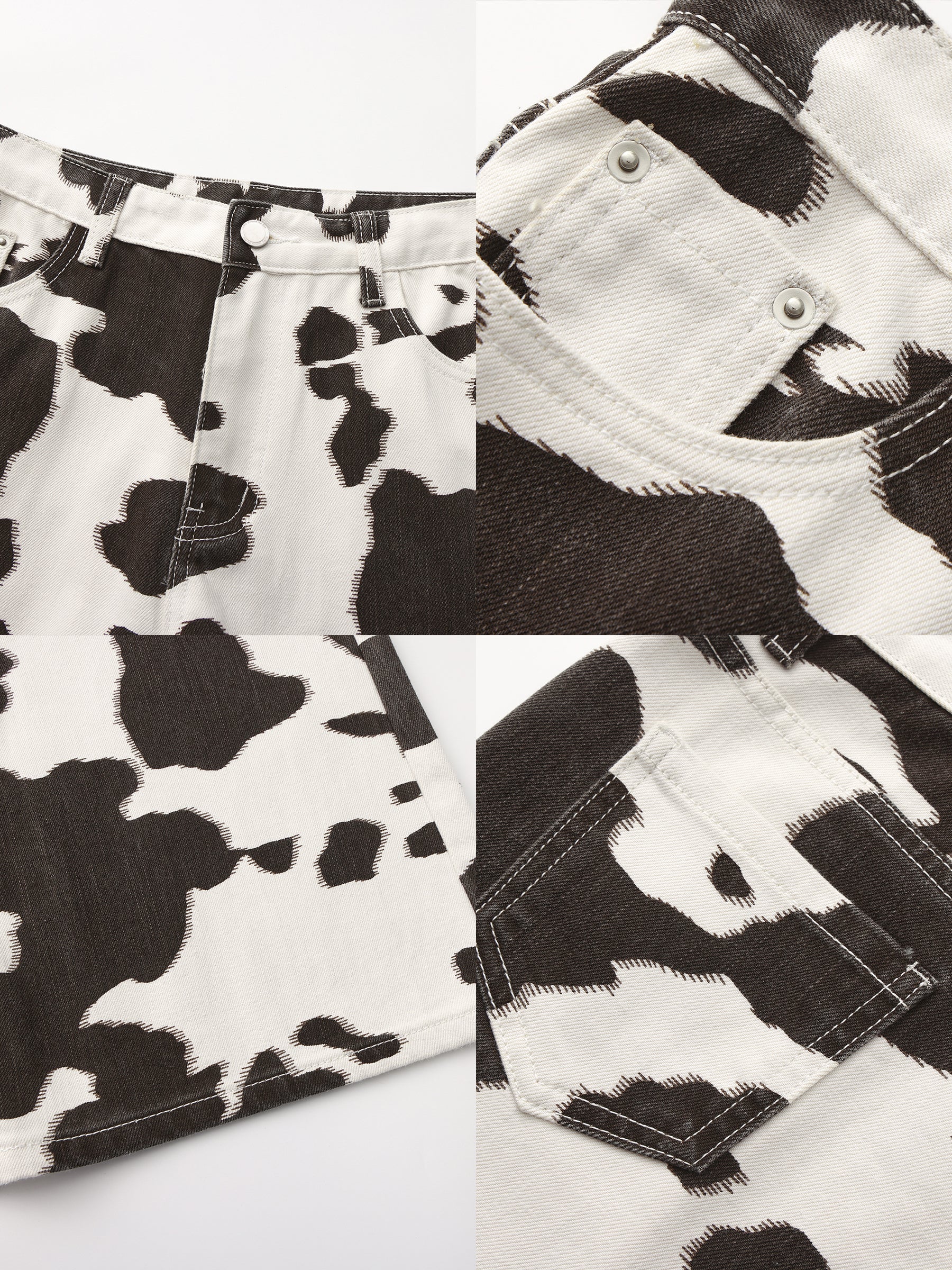 Cow Print Wide-Leg Trousers - Image 9