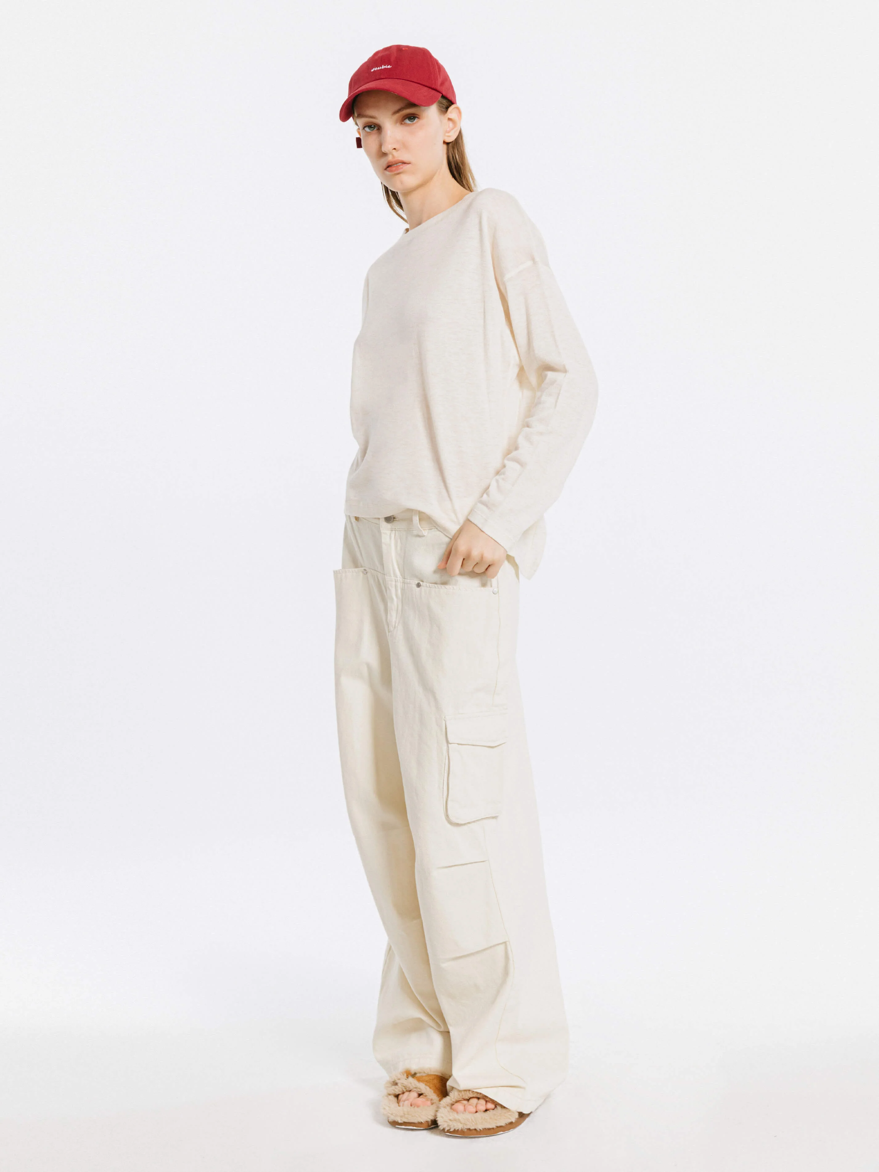 Crew Neck Long Sleeve Top with Wool Blend - Image 12