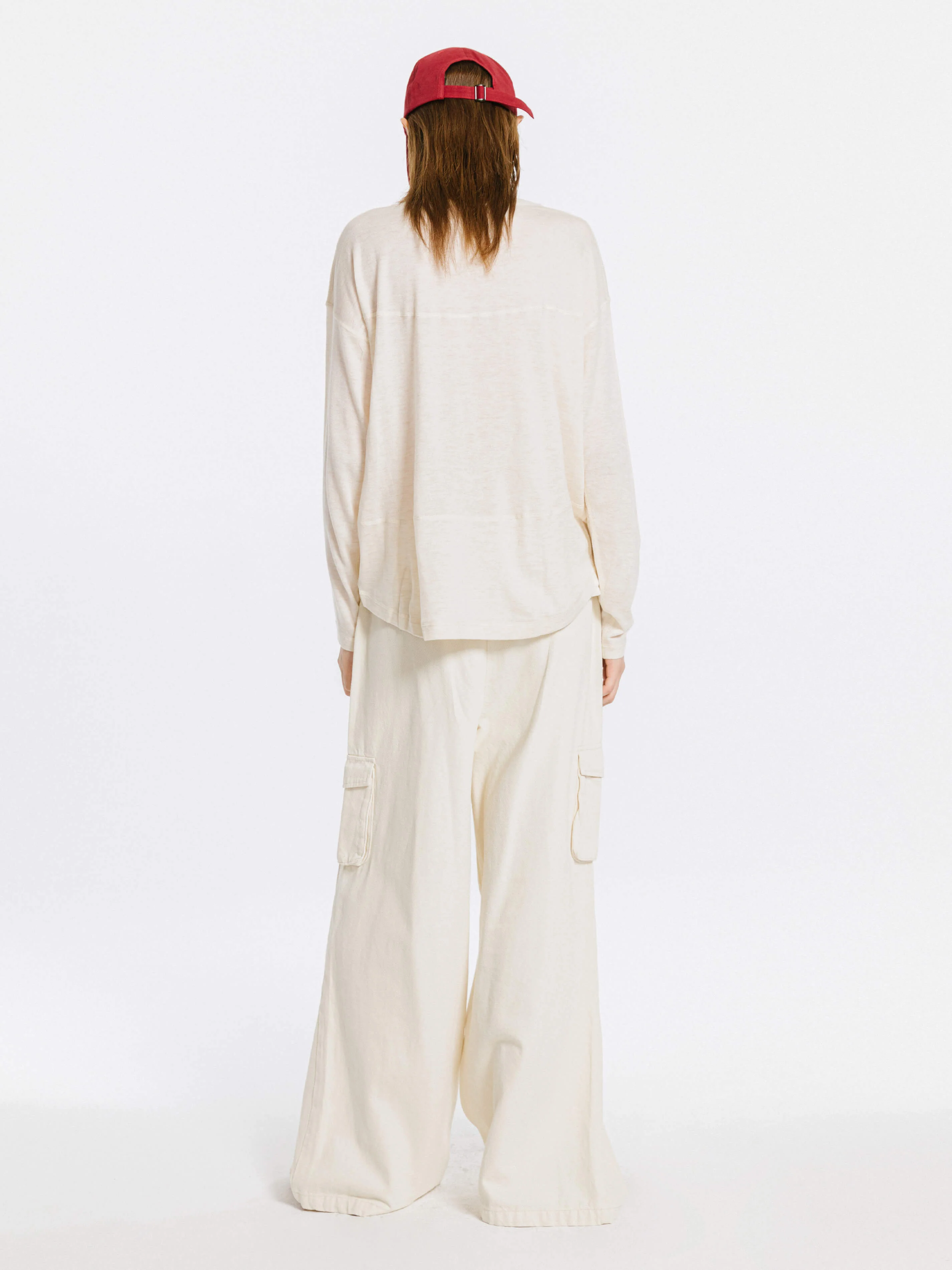 Crew Neck Long Sleeve Top with Wool Blend - Image 13