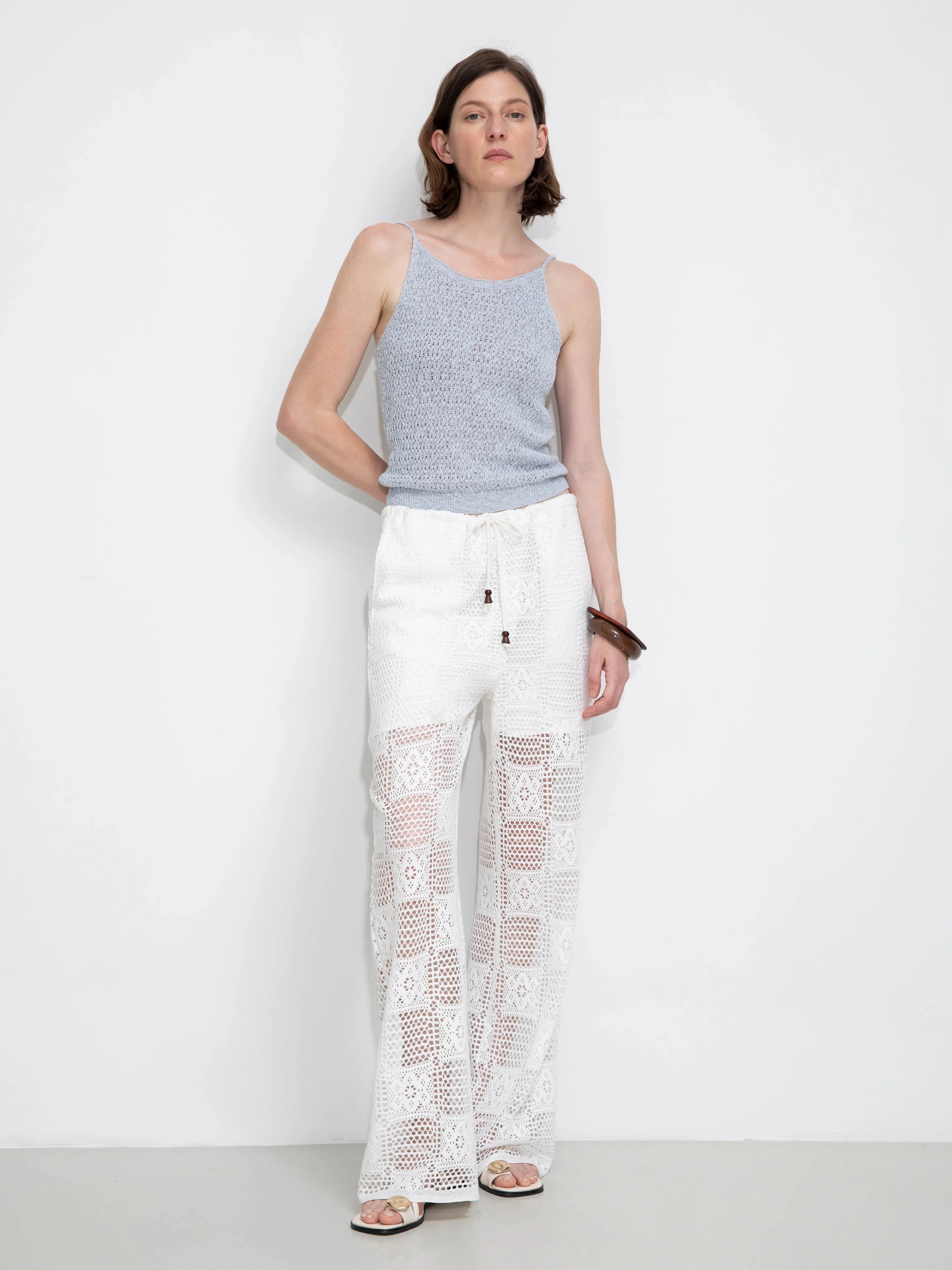 Crochet Knit Hollow-Out Trousers - Image 5