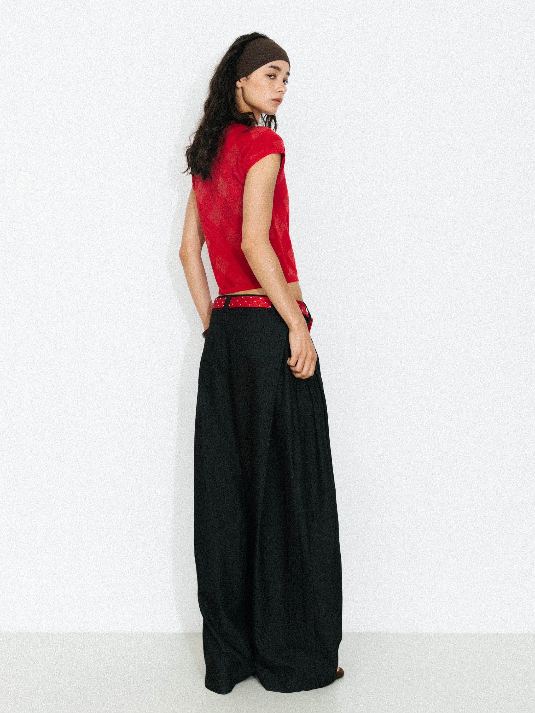 Cropped Knit Short-Sleeve Cardigan - Image 6