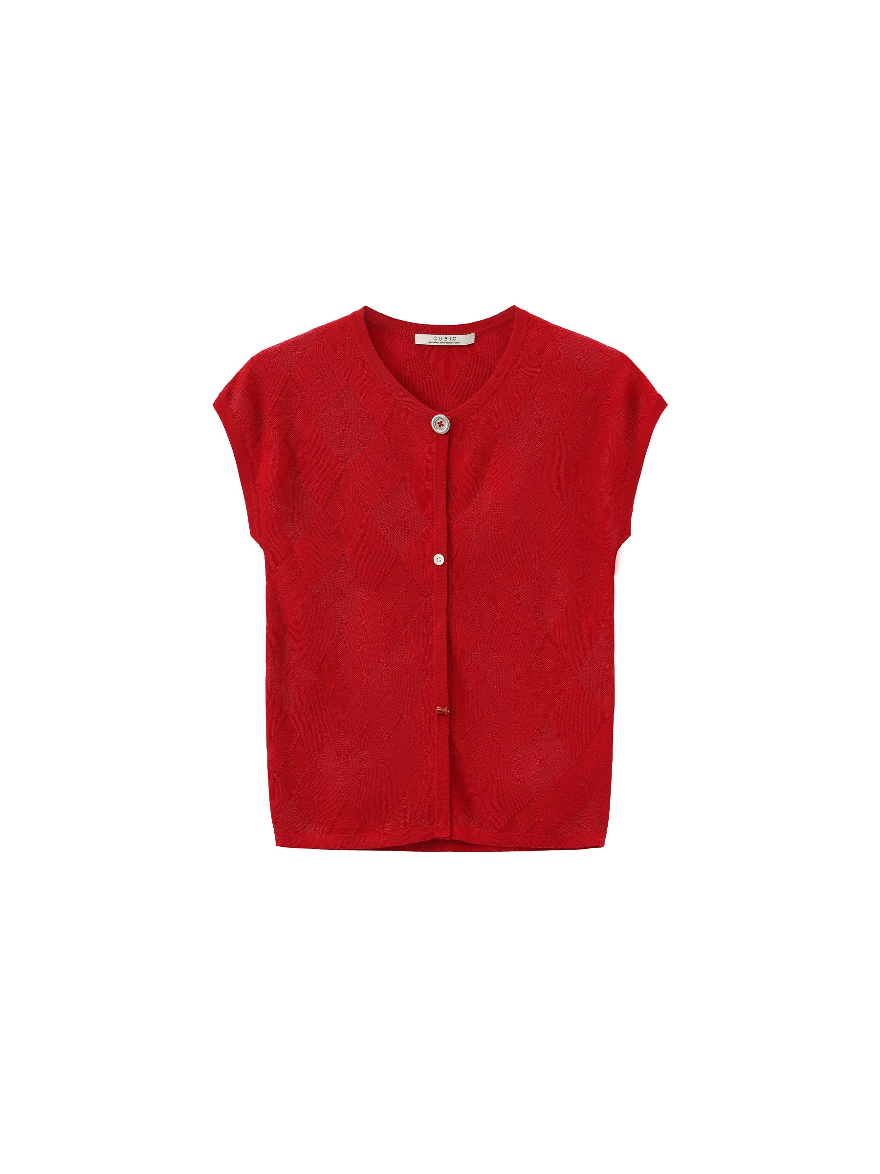 Cropped Knit Short-Sleeve Cardigan - Image 7