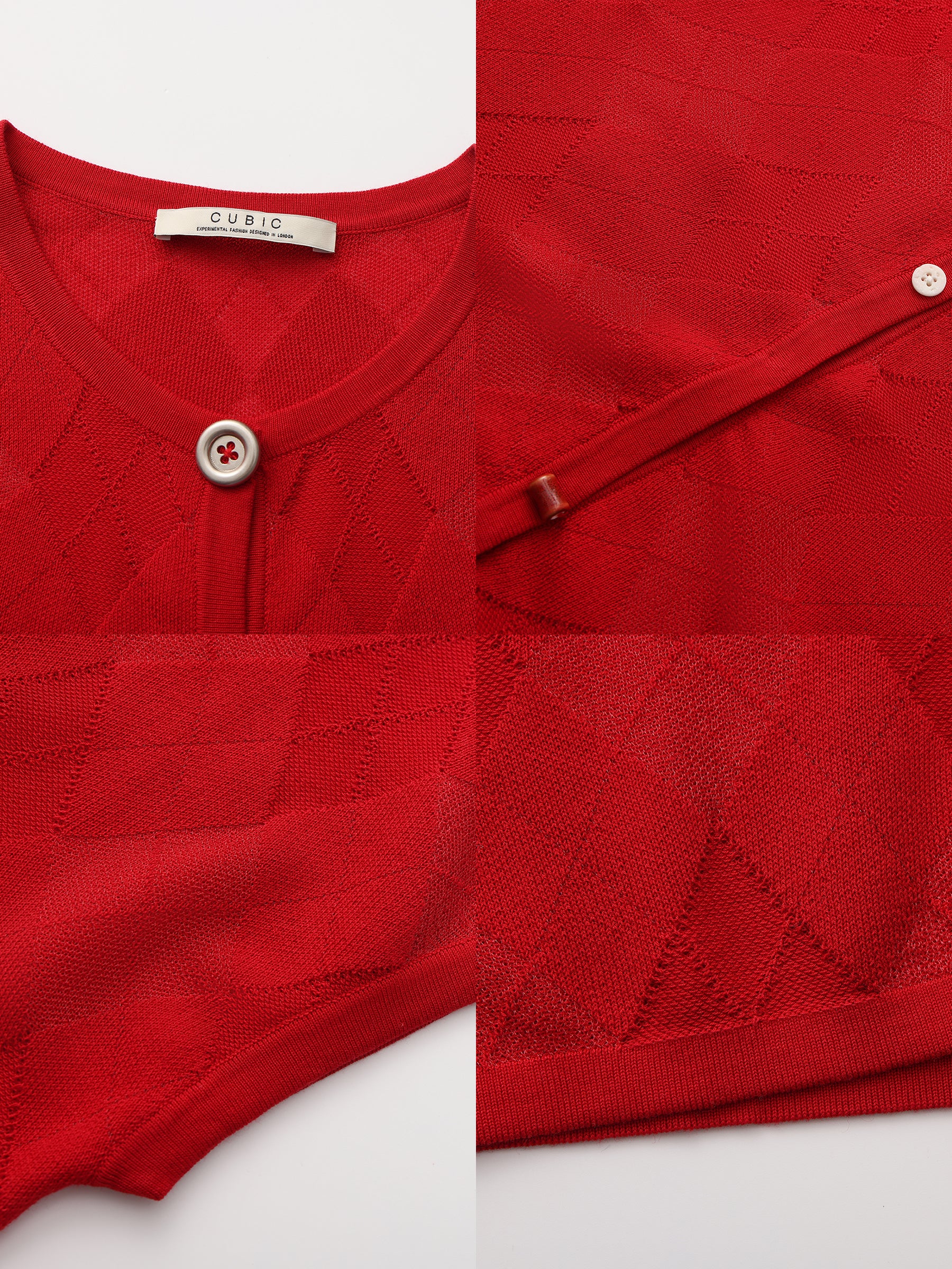 Cropped Knit Short-Sleeve Cardigan - Image 9