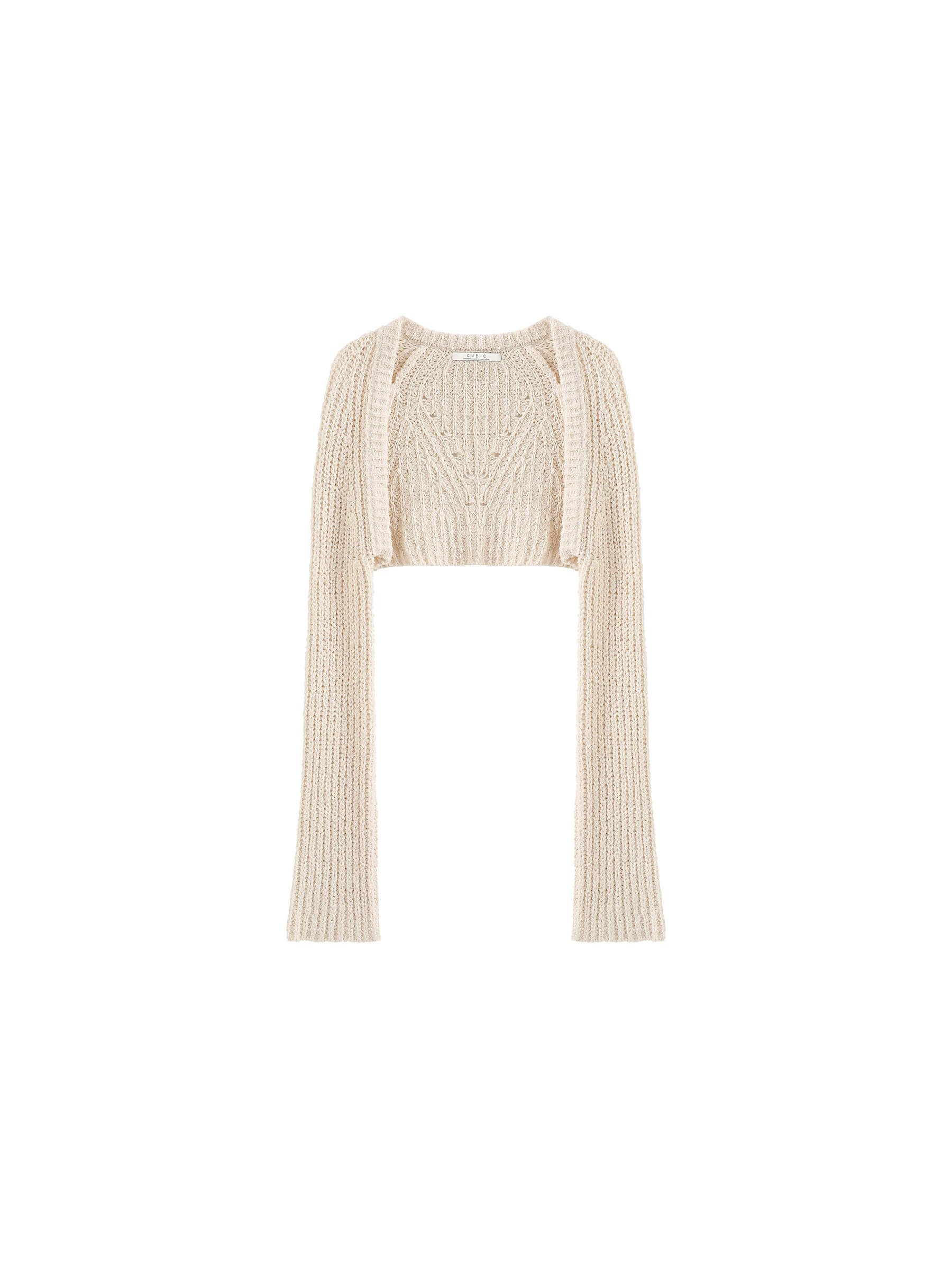 Cropped Knit Top with Cotton Blend - Image 8