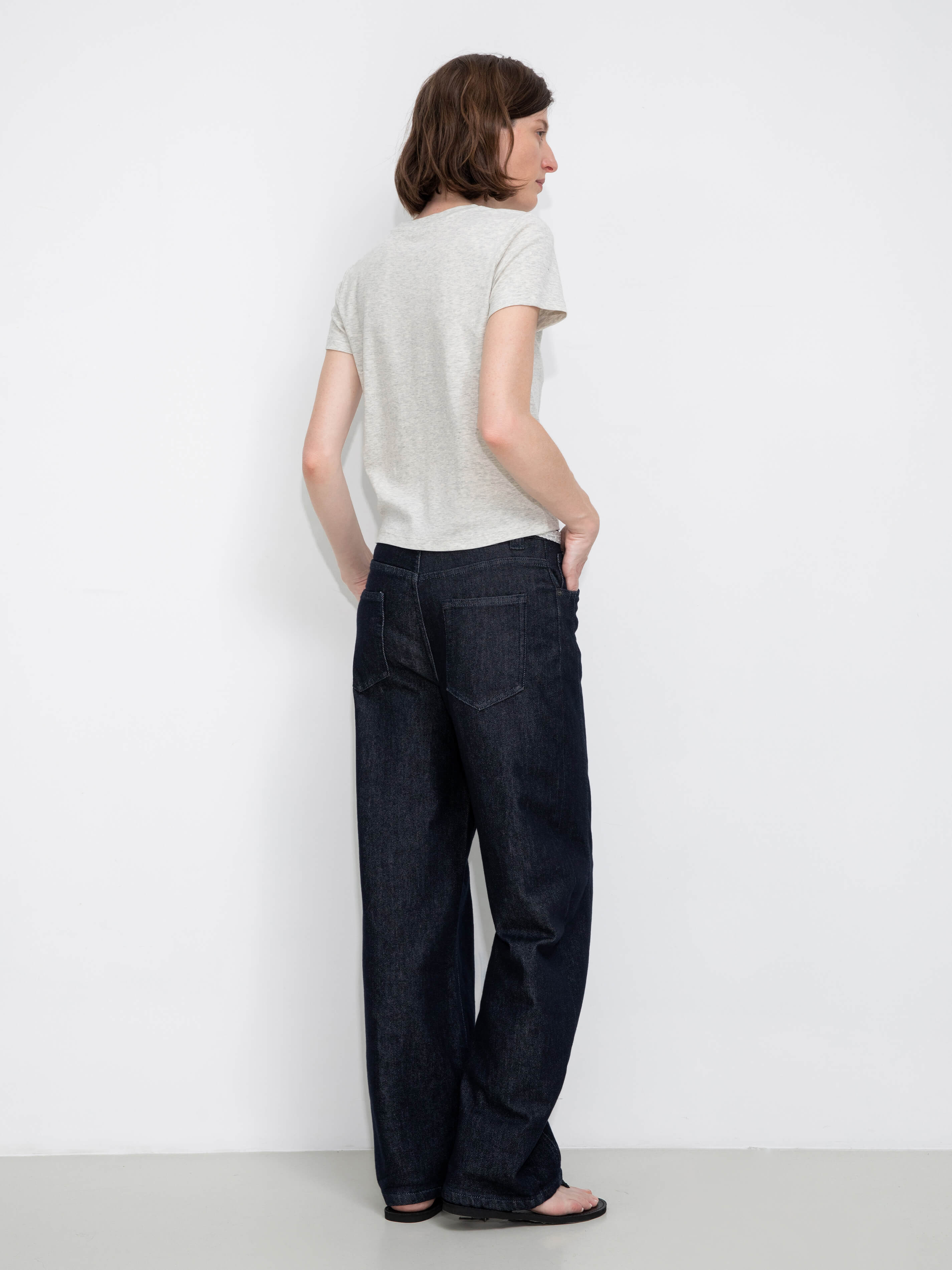 Cropped Letter Embroidered T-shirt - Image 2