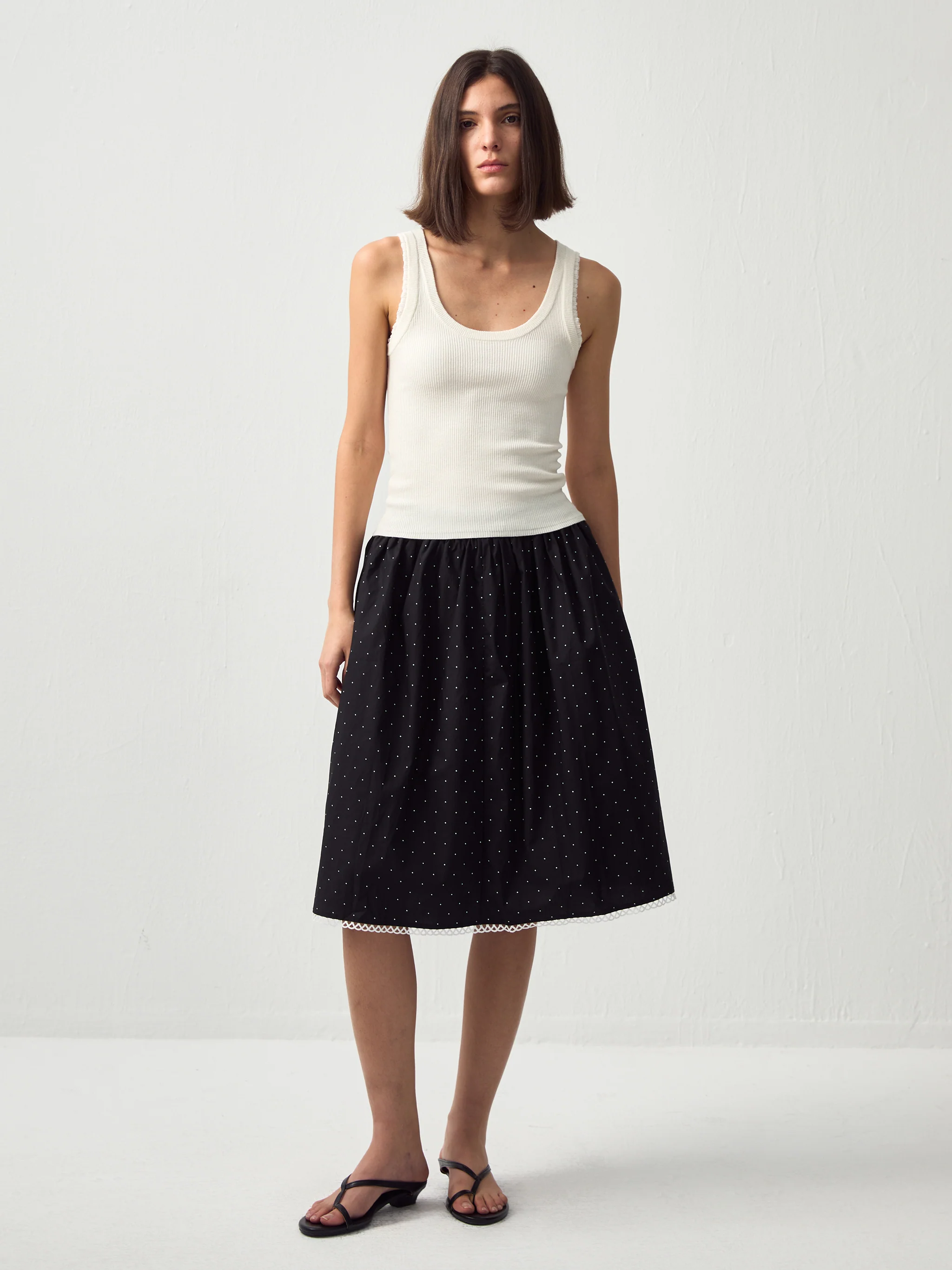 CUBIC Chic Polka Dot Lace Trim Skirt(Pre order: 7 days) - Image 8
