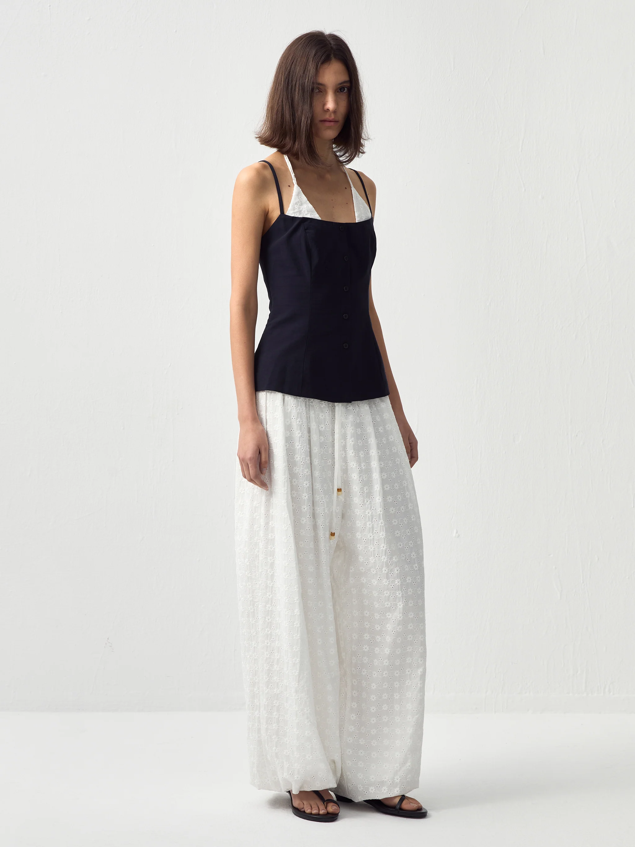 CUBIC Contrast Panel Deep V Knit Top - Image 5