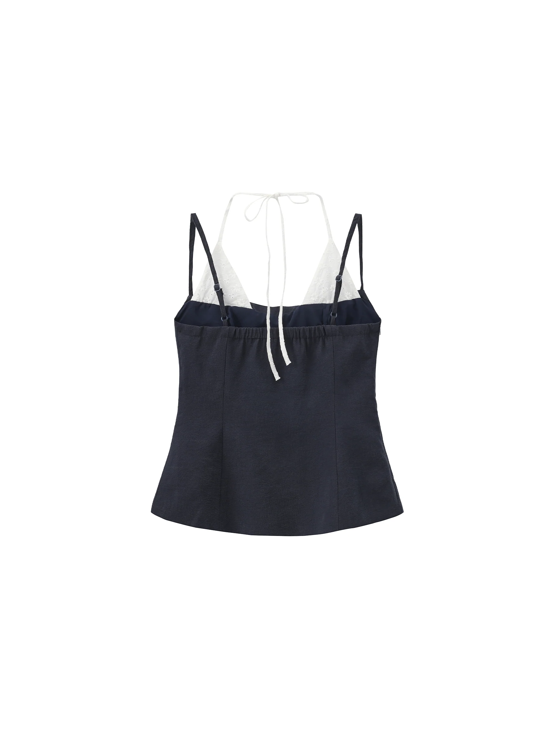CUBIC Contrast Panel Deep V Knit Top - Image 8