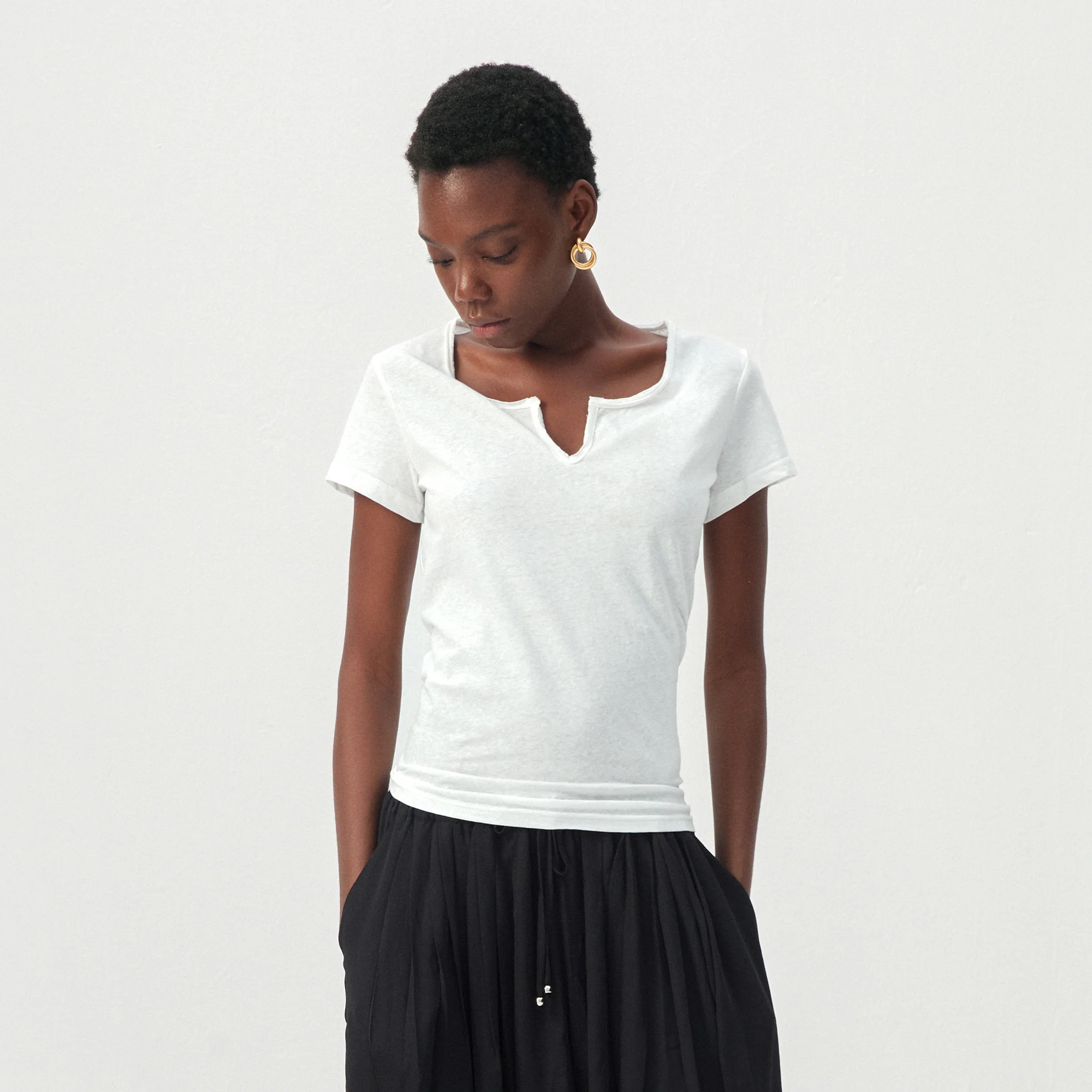 CUBIC Cotton-Blend Notch Neck Slim Fit T-shirt - Image 9