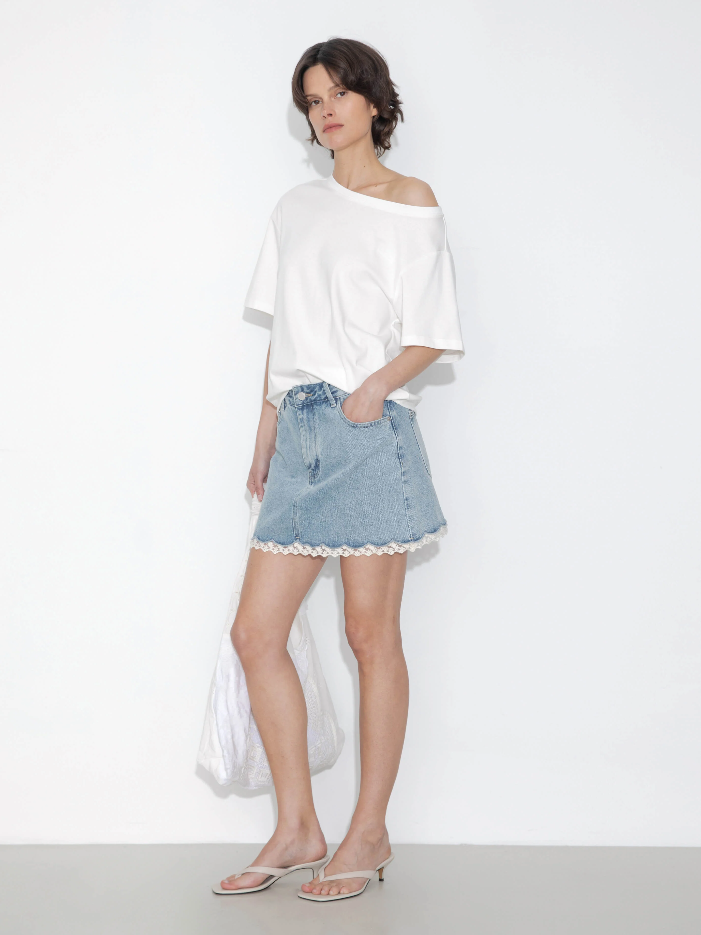 C by CUBIC Embroidered Off-Shoulder T-Shirt - Image 11