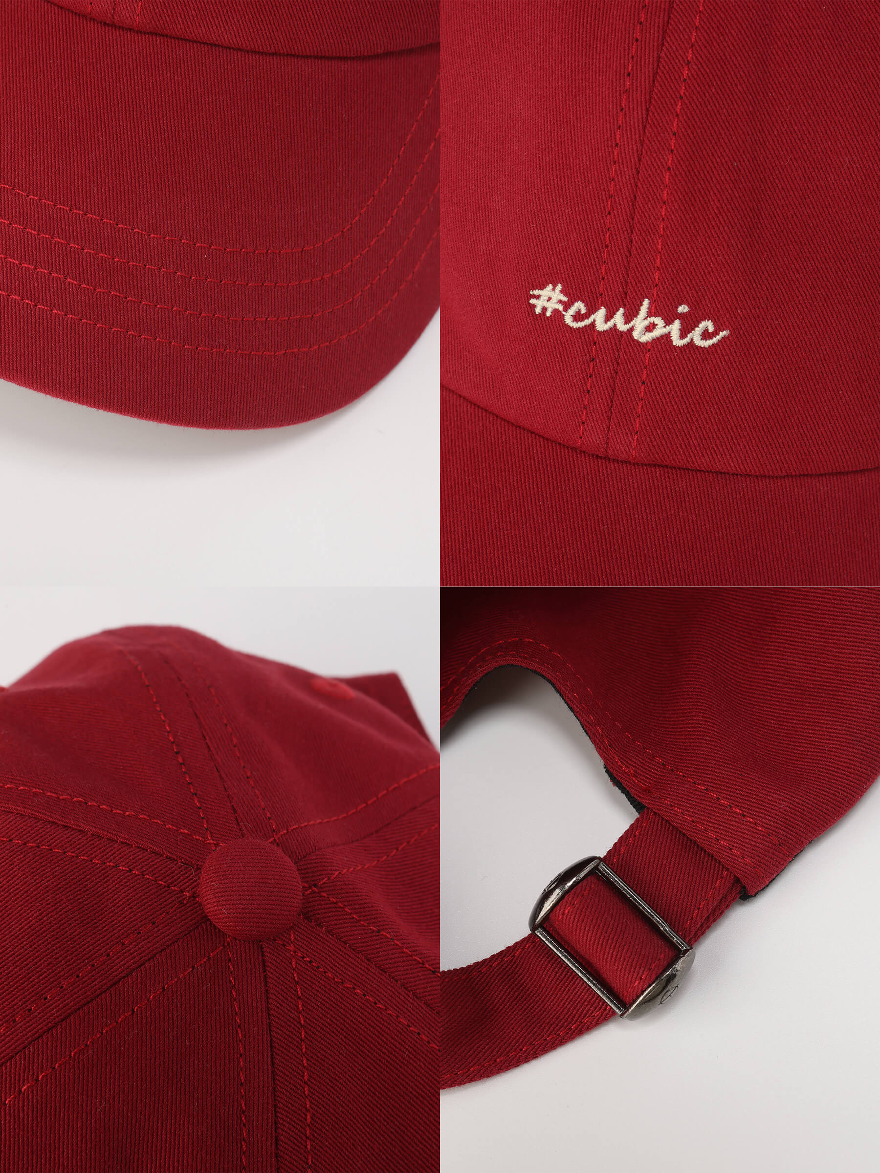 CUBIC Embroidered Solid Color Baseball Cap - Image 20